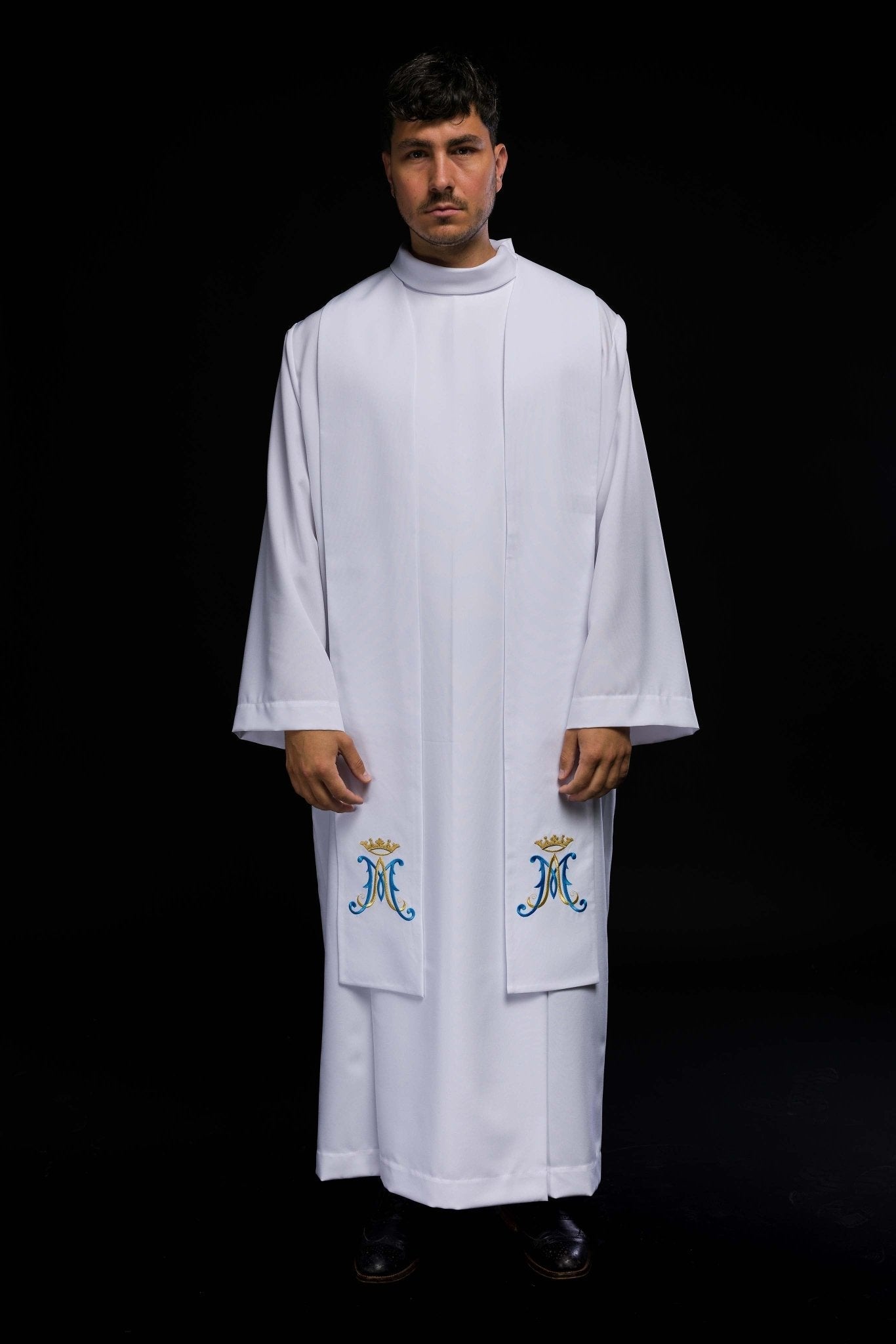 Stola sacerdotale ricamata bianca Mariano KST/061/04/01 BIAŁY - PERILPRETE.IT