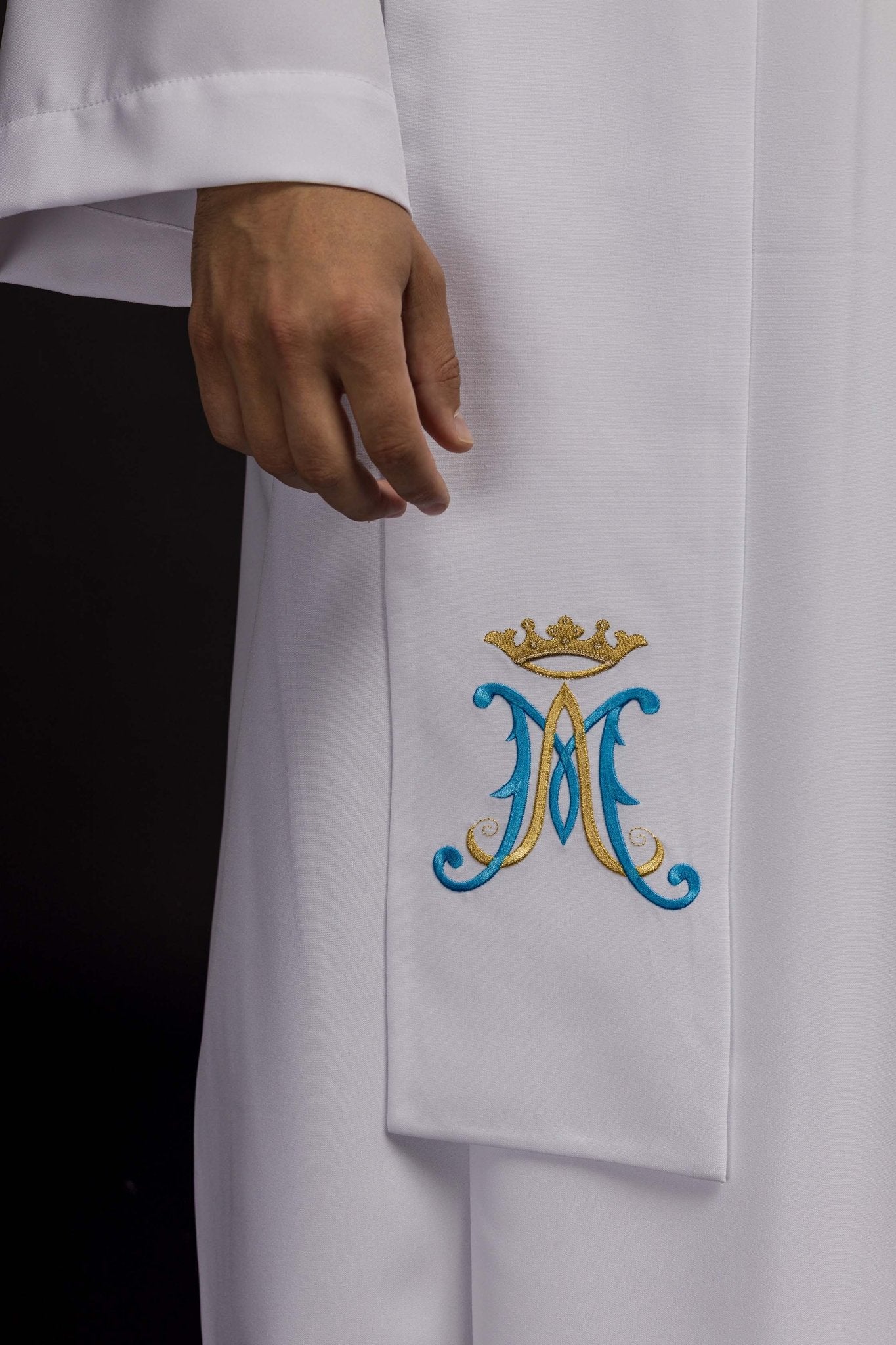 Stola sacerdotale ricamata bianca Mariano KST/061/04/01 BIAŁY - PERILPRETE.IT