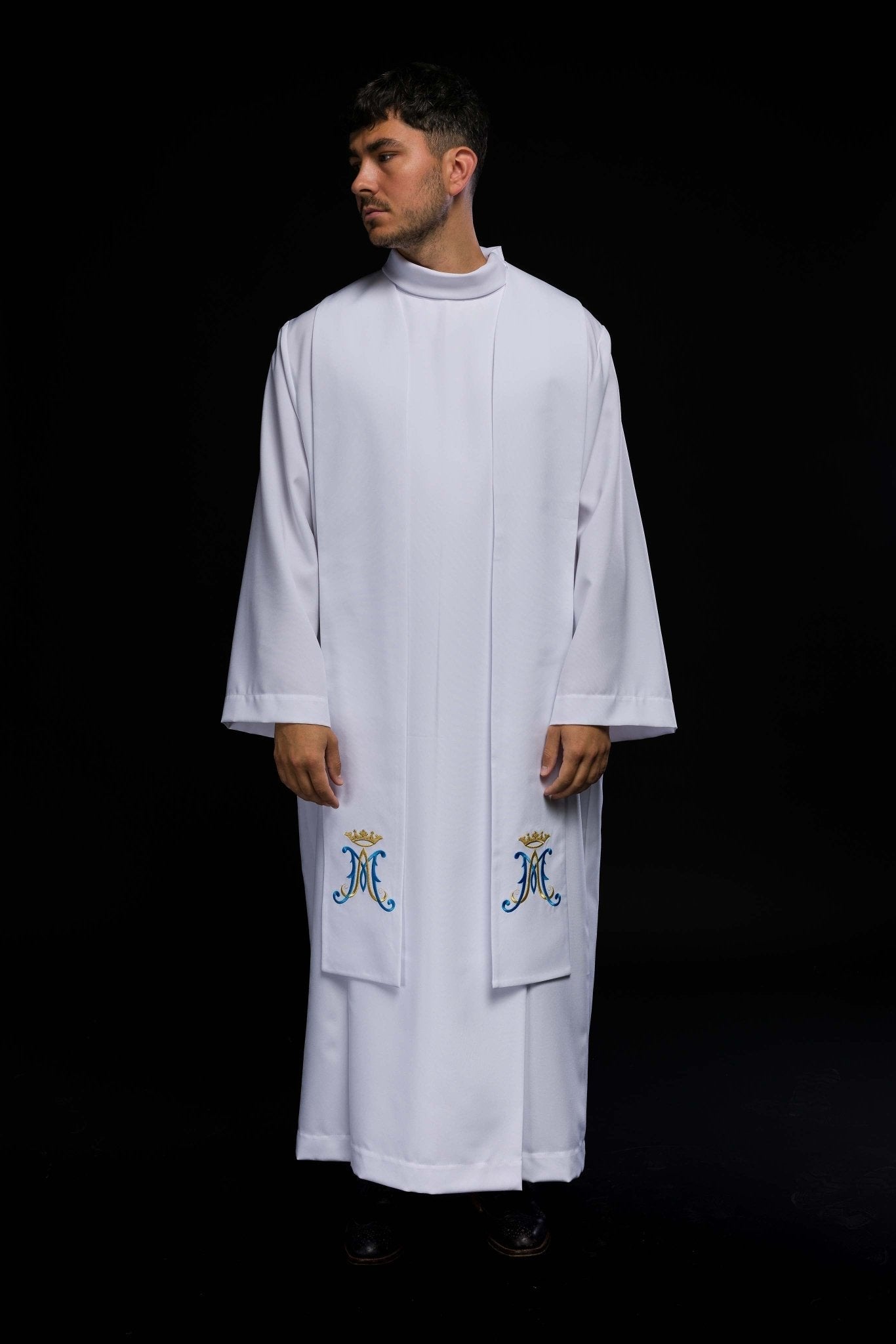 Stola sacerdotale ricamata bianca Mariano KST/061/04/01 BIAŁY - PERILPRETE.IT