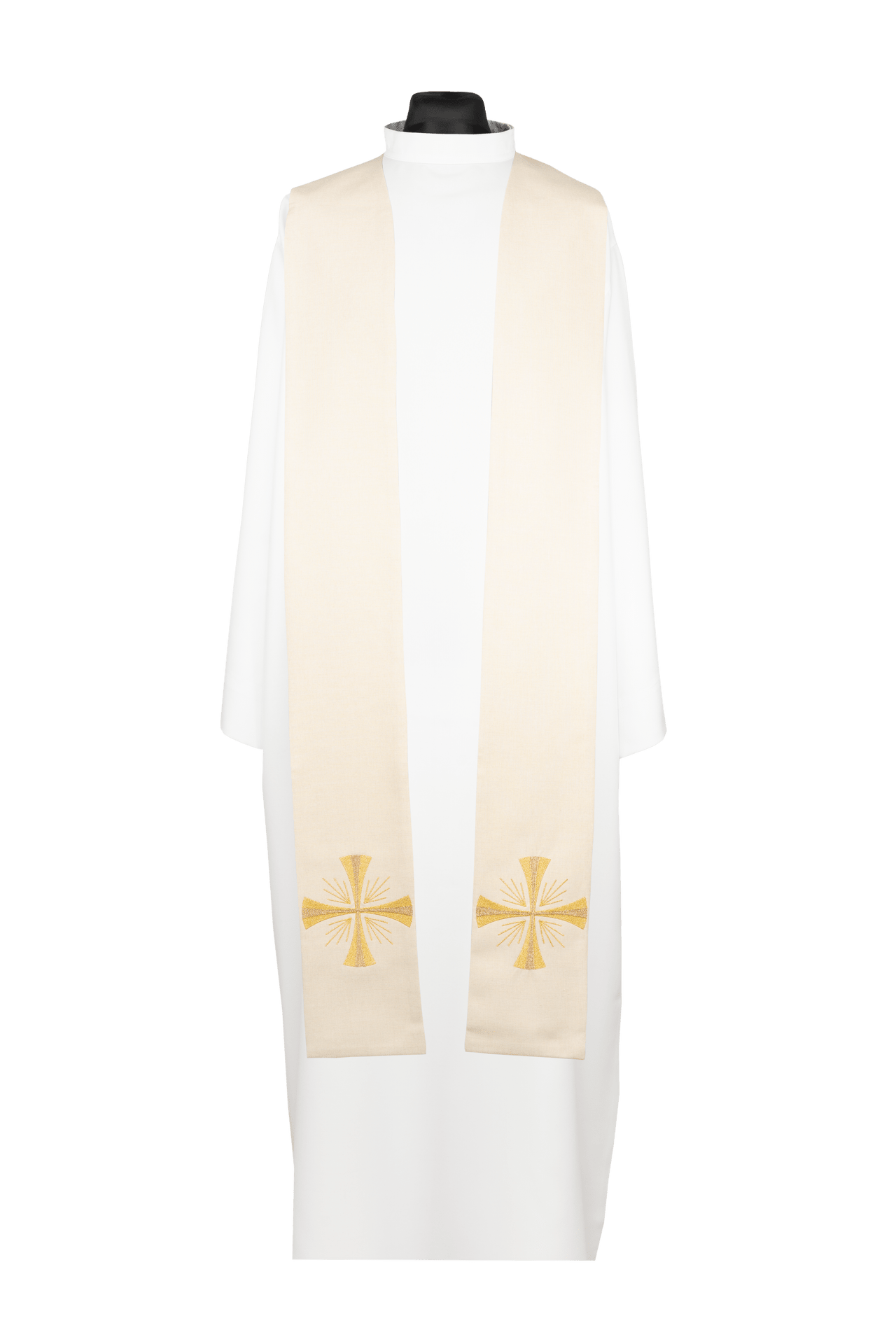 Stola sacerdotale ricamata con Croce colore écru KDT/2054/05/70 - PERILPRETE.IT