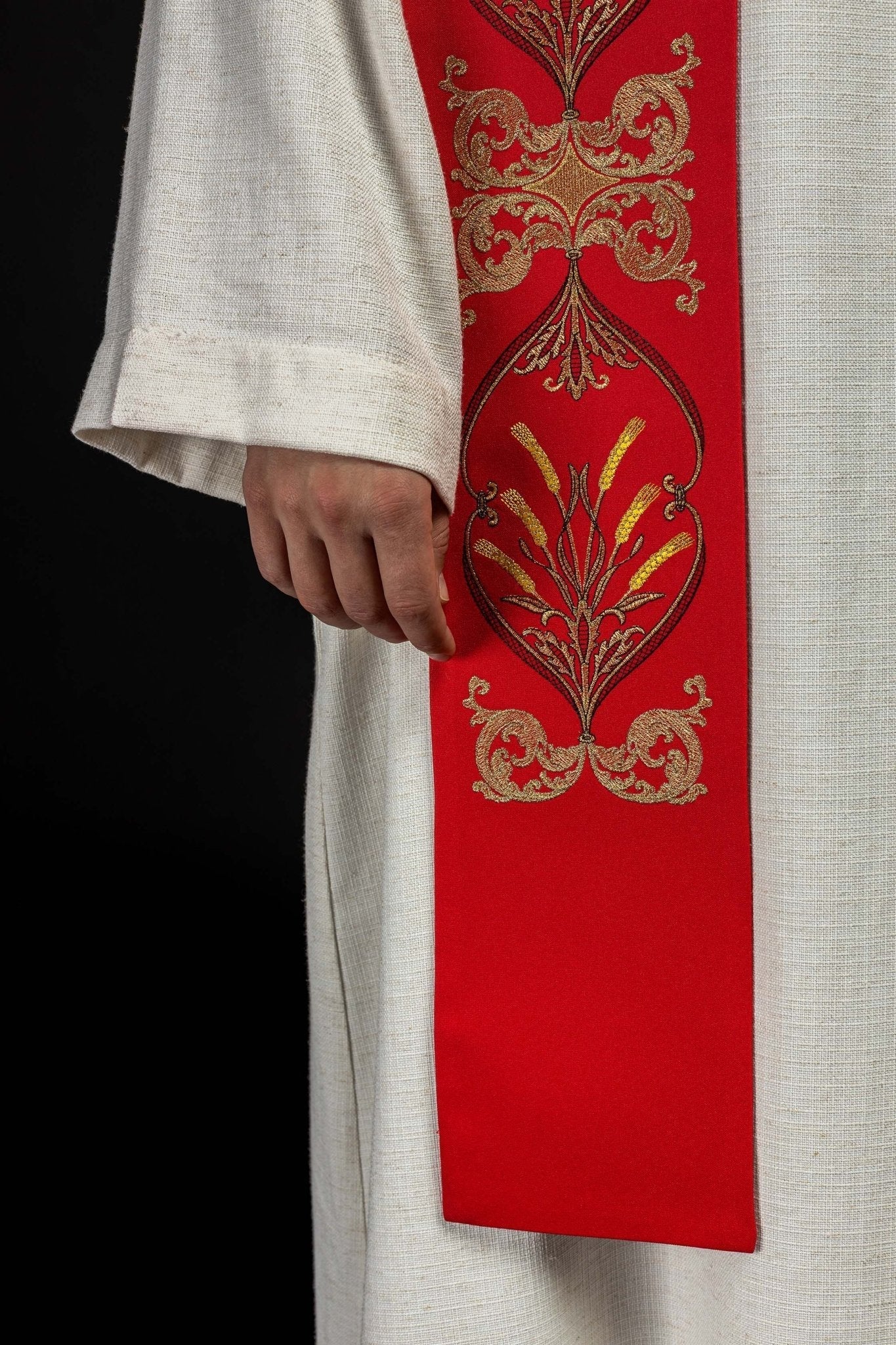 Stola sacerdotale rossa calice IHS KST/042/02/01 CZERWONY - PERILPRETE.IT