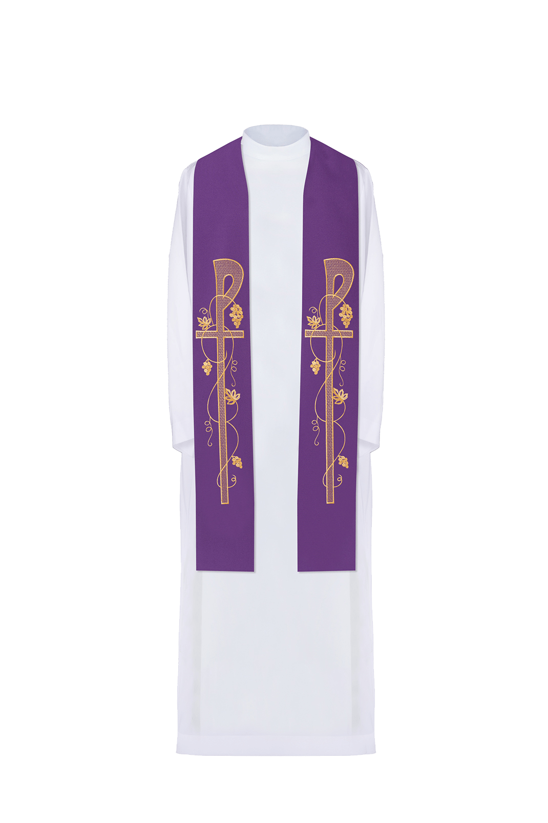Stola sacerdotale viola ricamata KST/076/03/01 FIOLET - PERILPRETE.IT