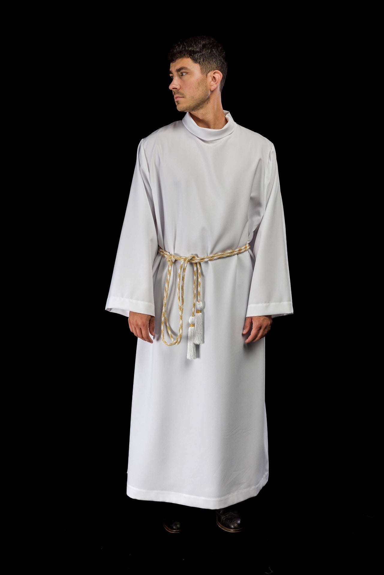 Cingolo liturgico bianco e oro Premium