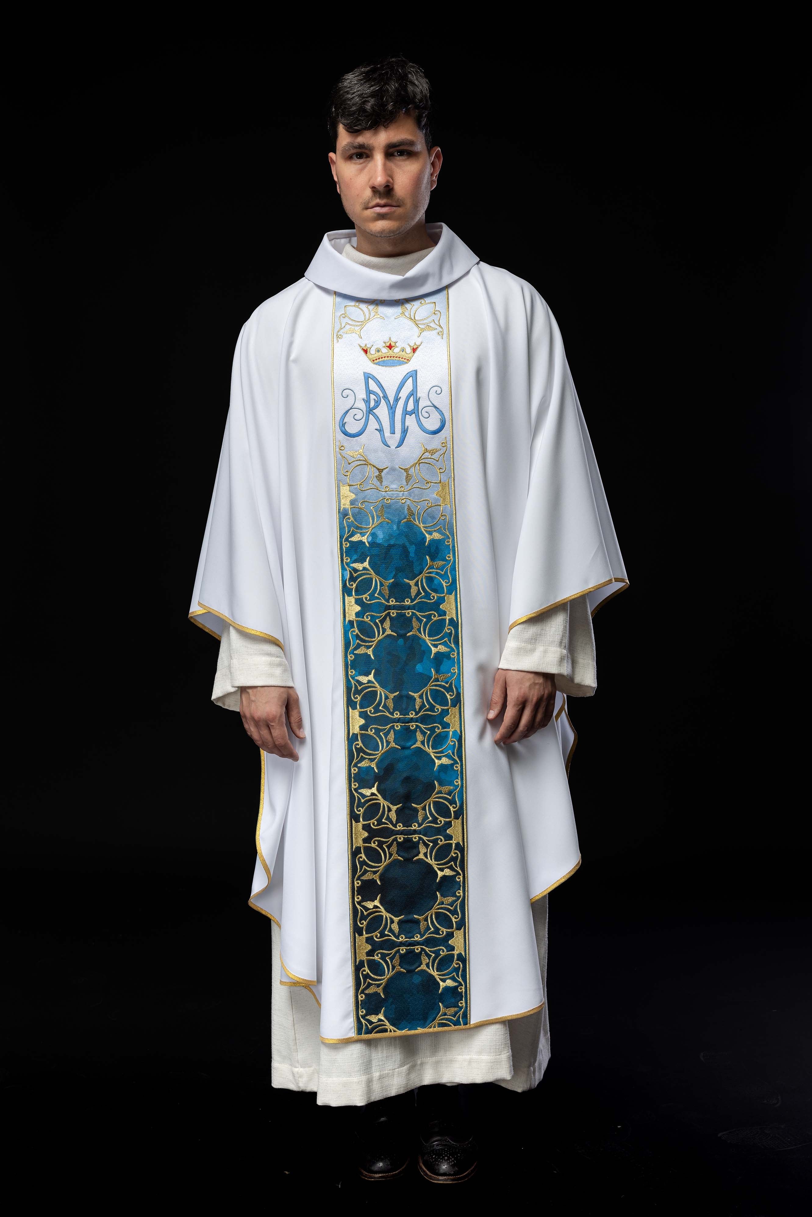 Casula Bianca ricamo Mariano