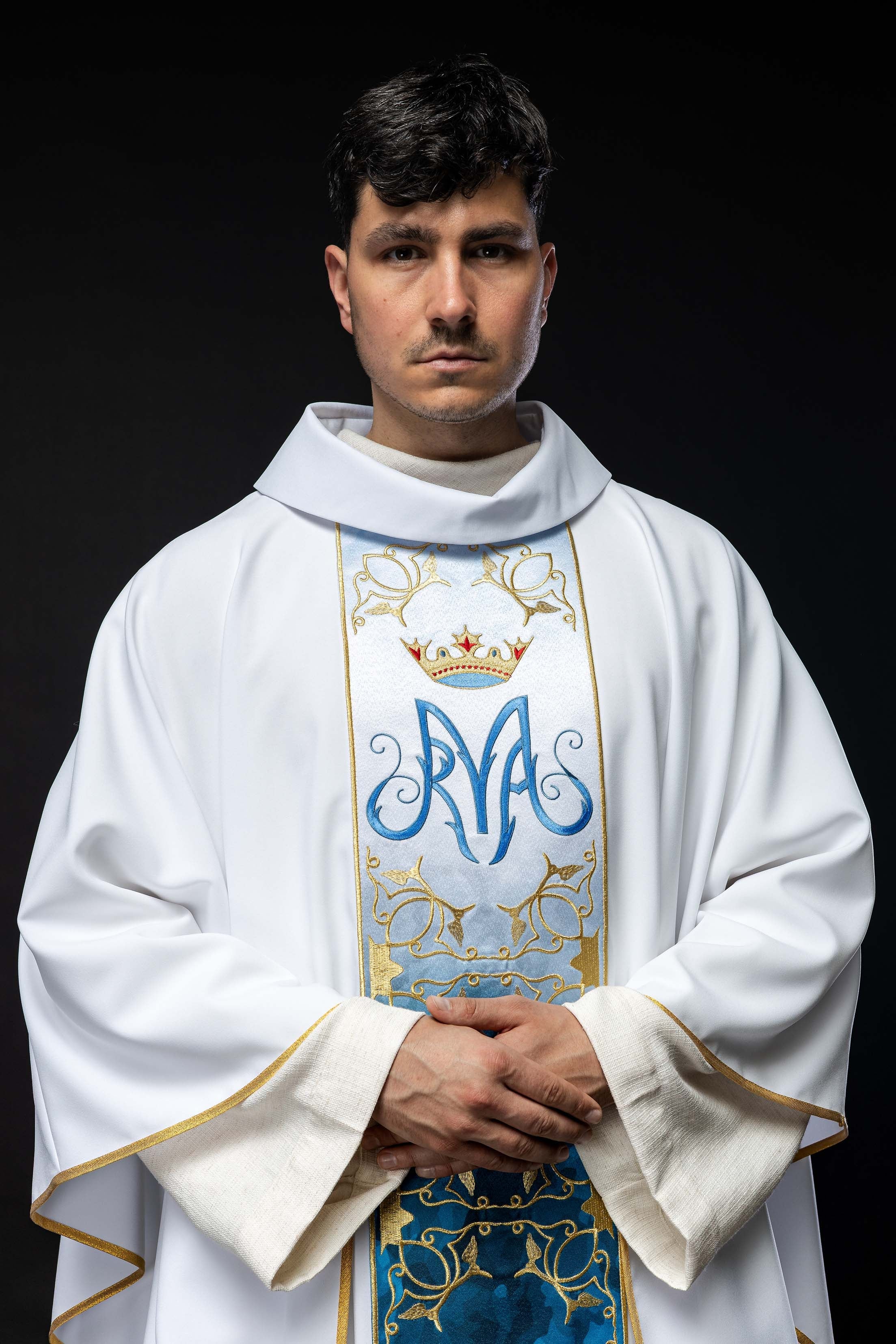Casula Bianca ricamo Mariano