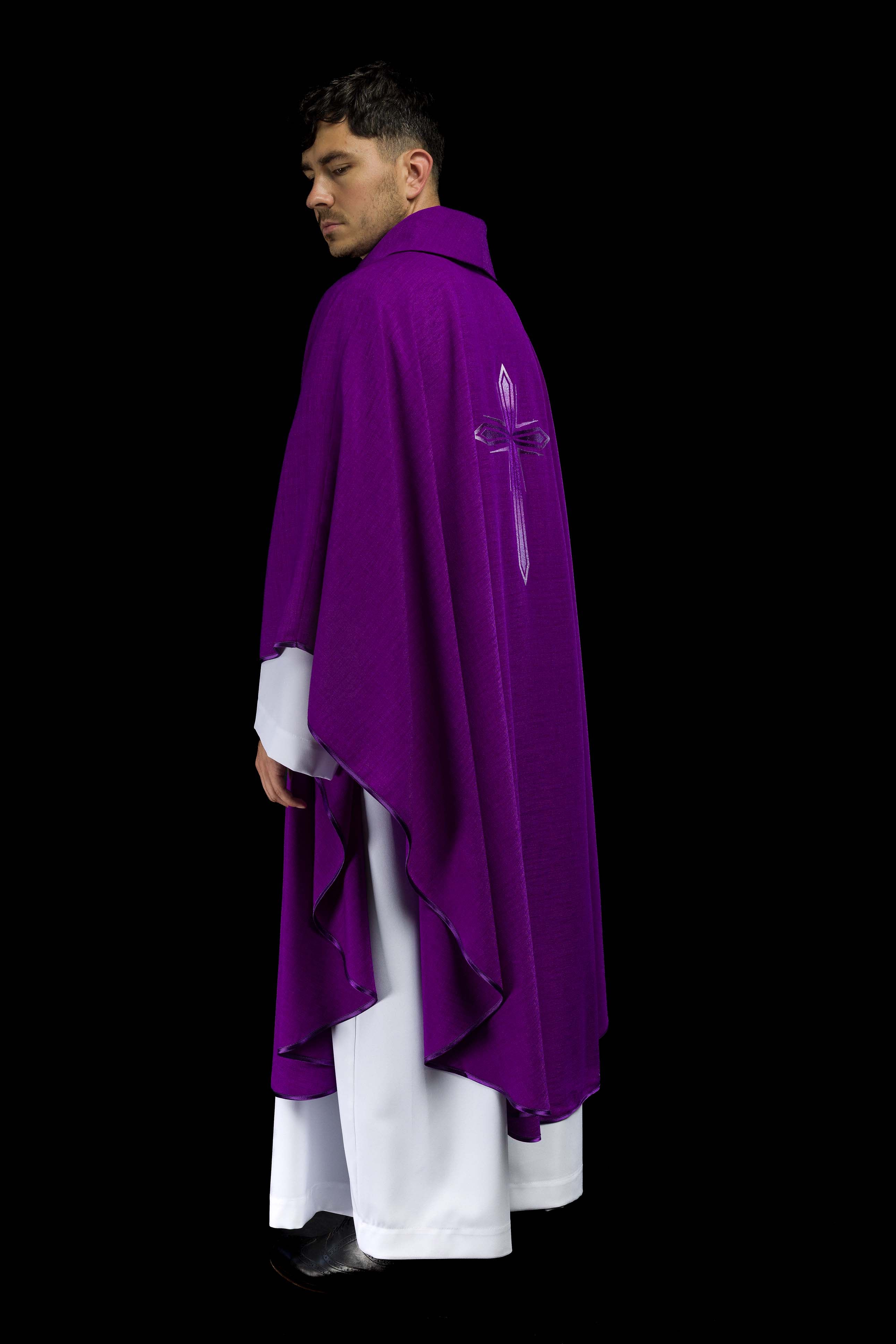 Casula Viola ricamo Croce