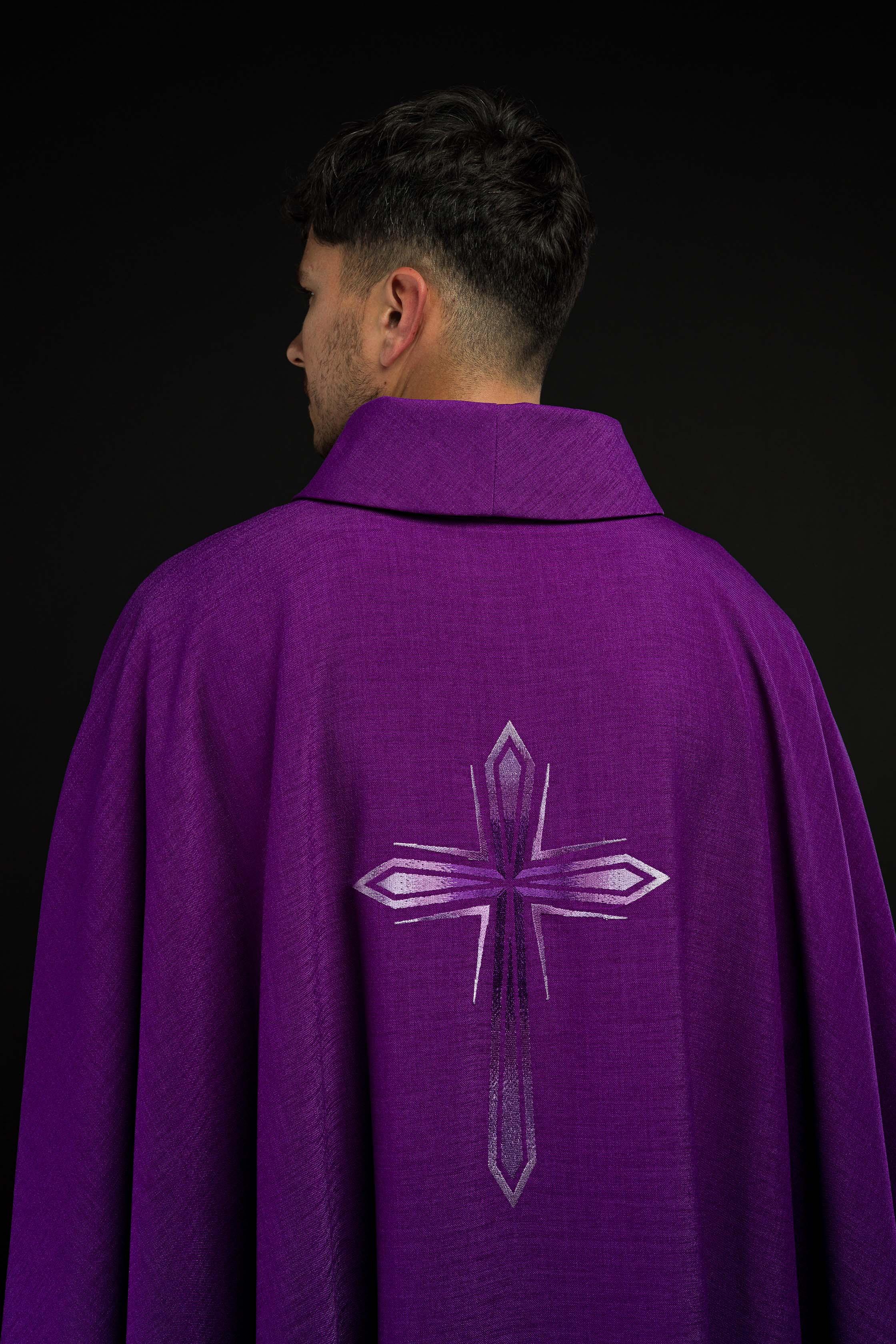 Casula Viola ricamo Croce