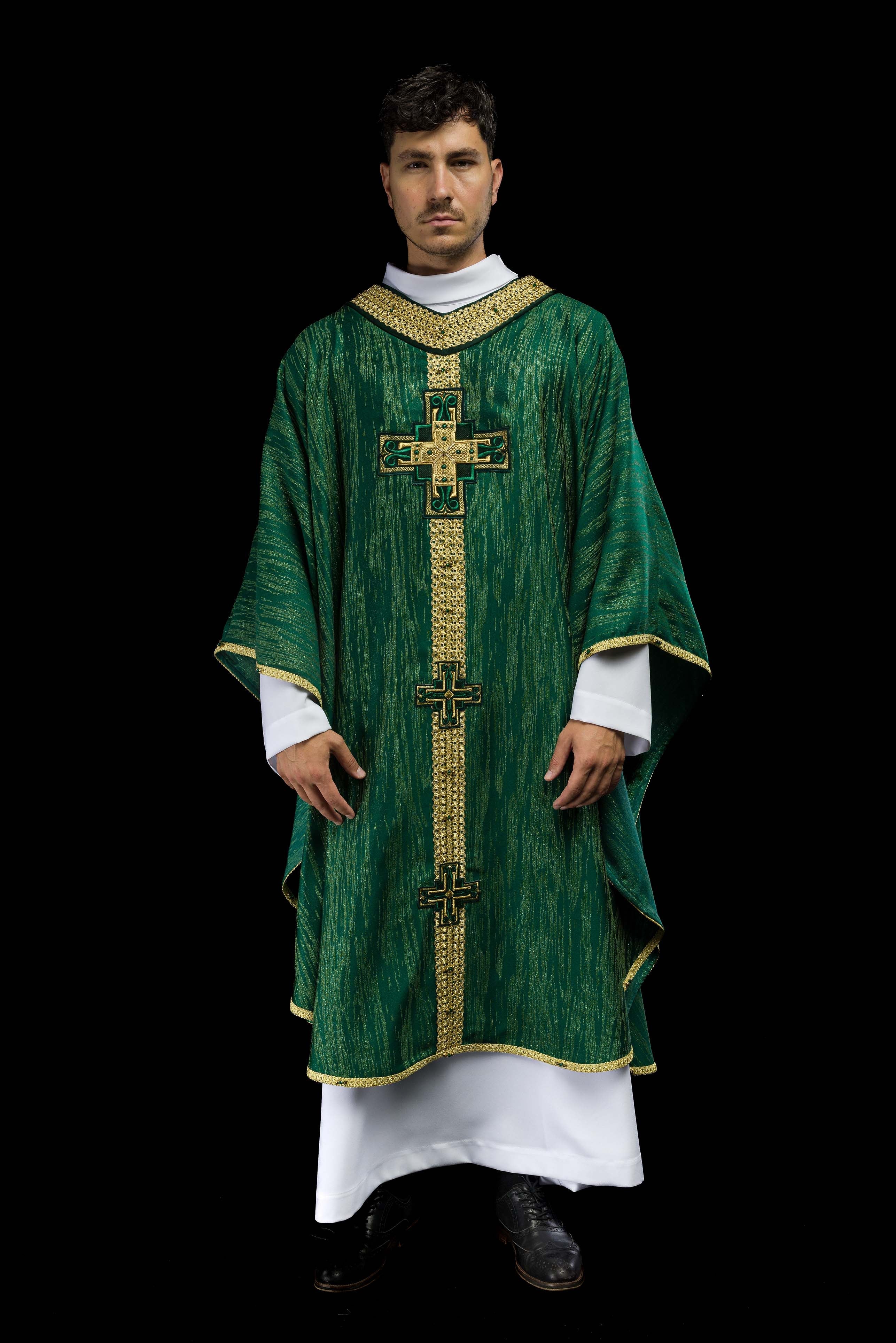 Casula fatto a mano con pietre naturali Handmade 7015 Verde
