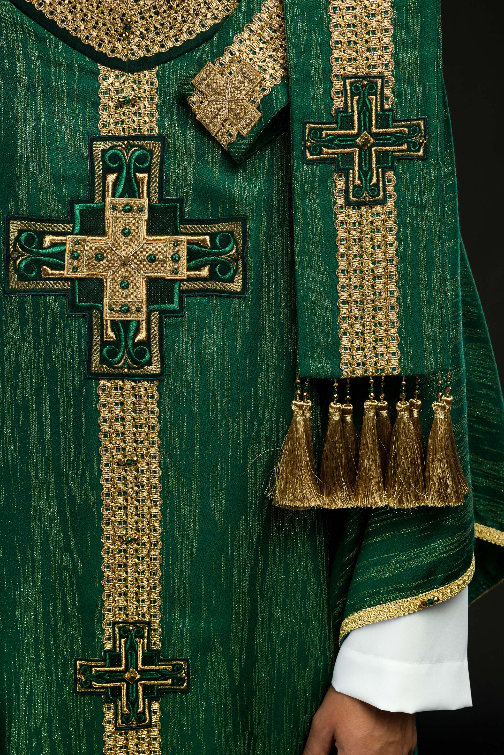 Casula fatto a mano con pietre naturali Handmade 7015 Verde