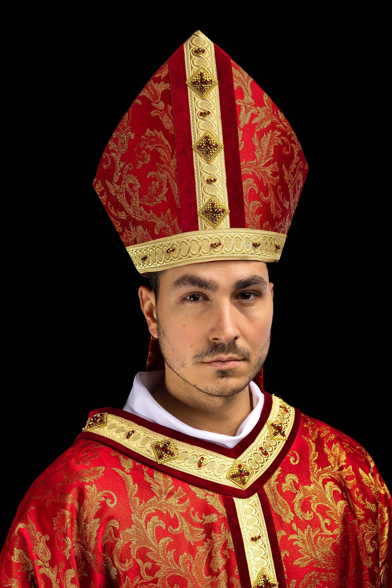 Mitra realizzata a mano con pietre naturali Handmade 9003