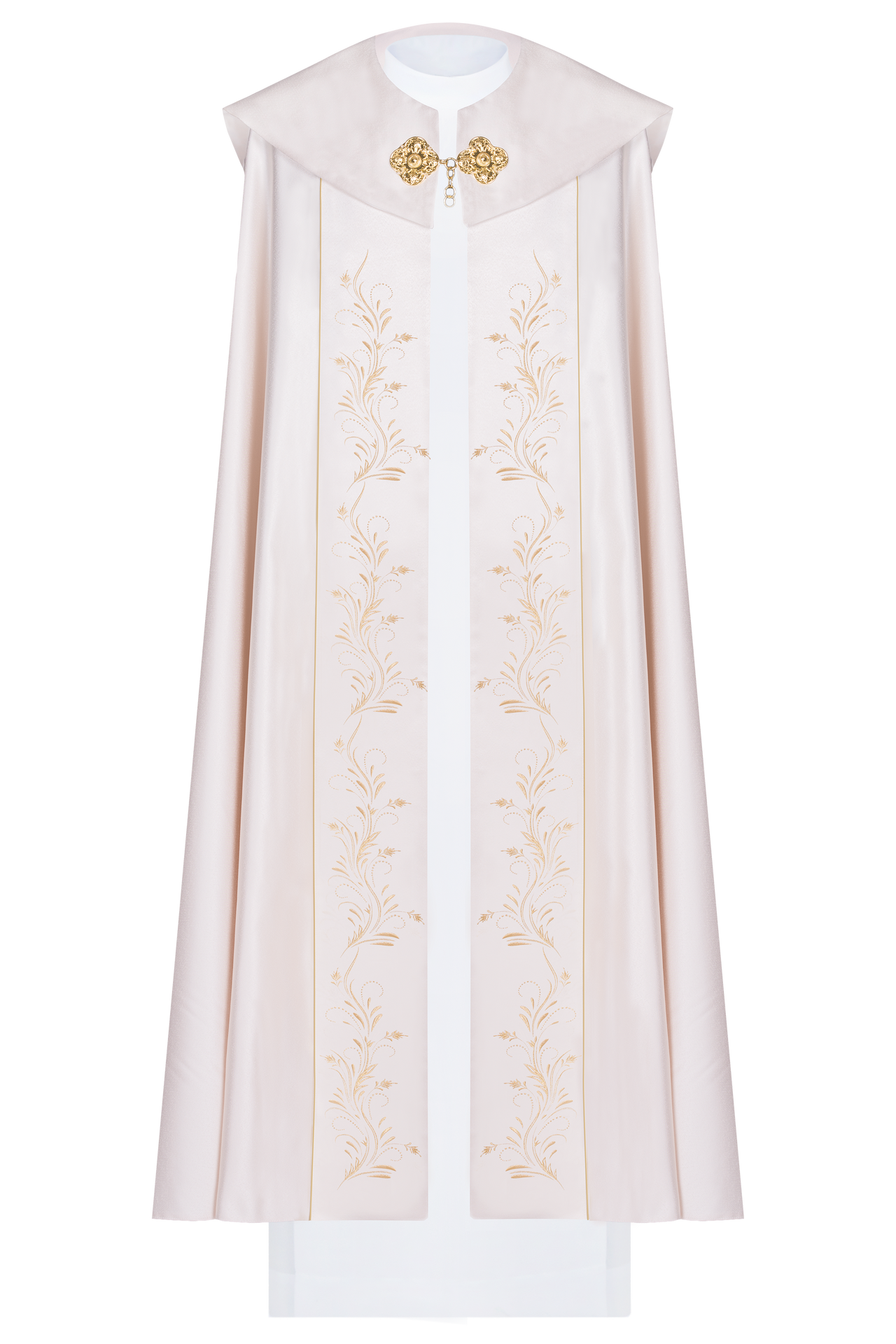 Piviale eucaristico color écru con monogramma IHS