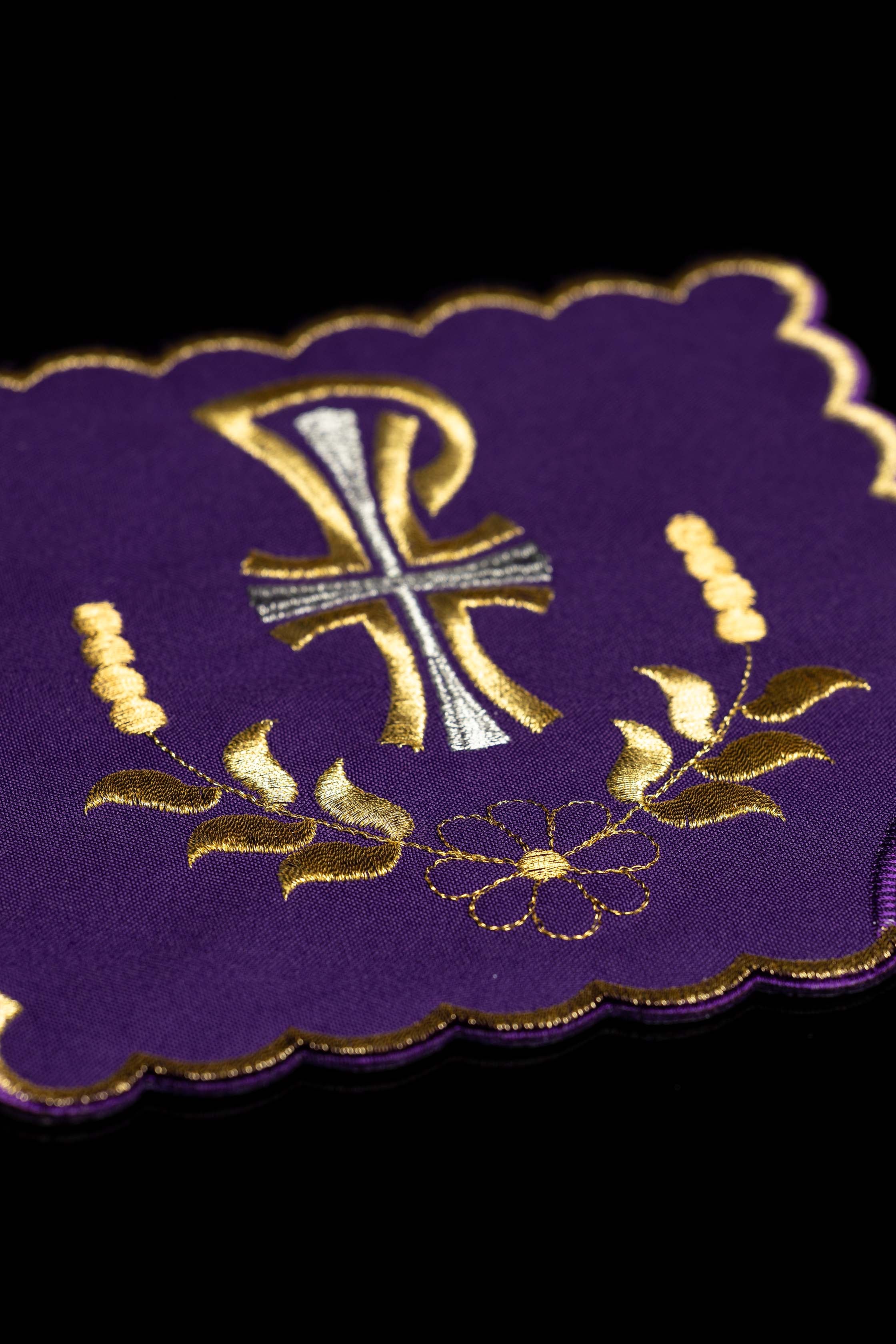 Set di palle da calice con simbolo PAX in quattro colori liturgici