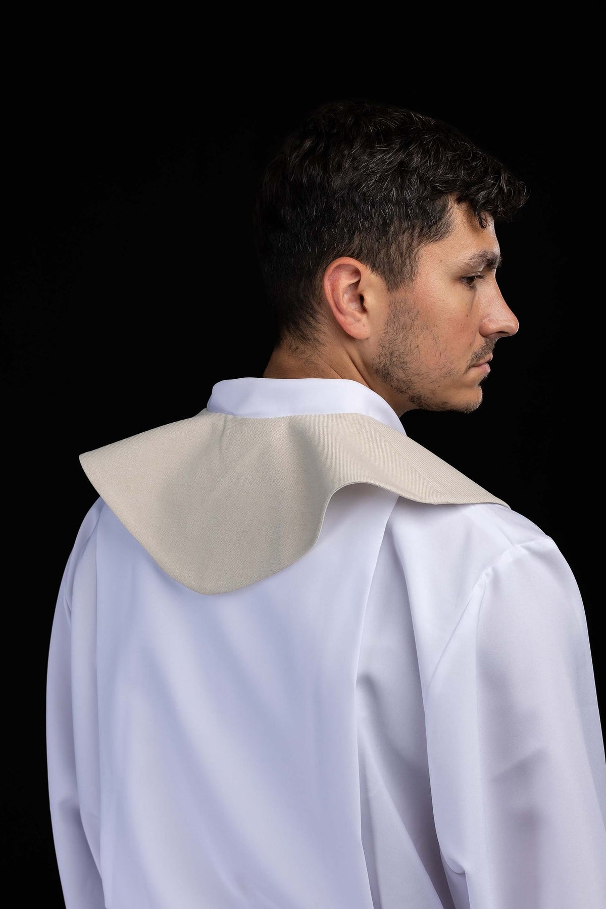 Pallio da lettore color avorio con ricamo del calice eucaristico