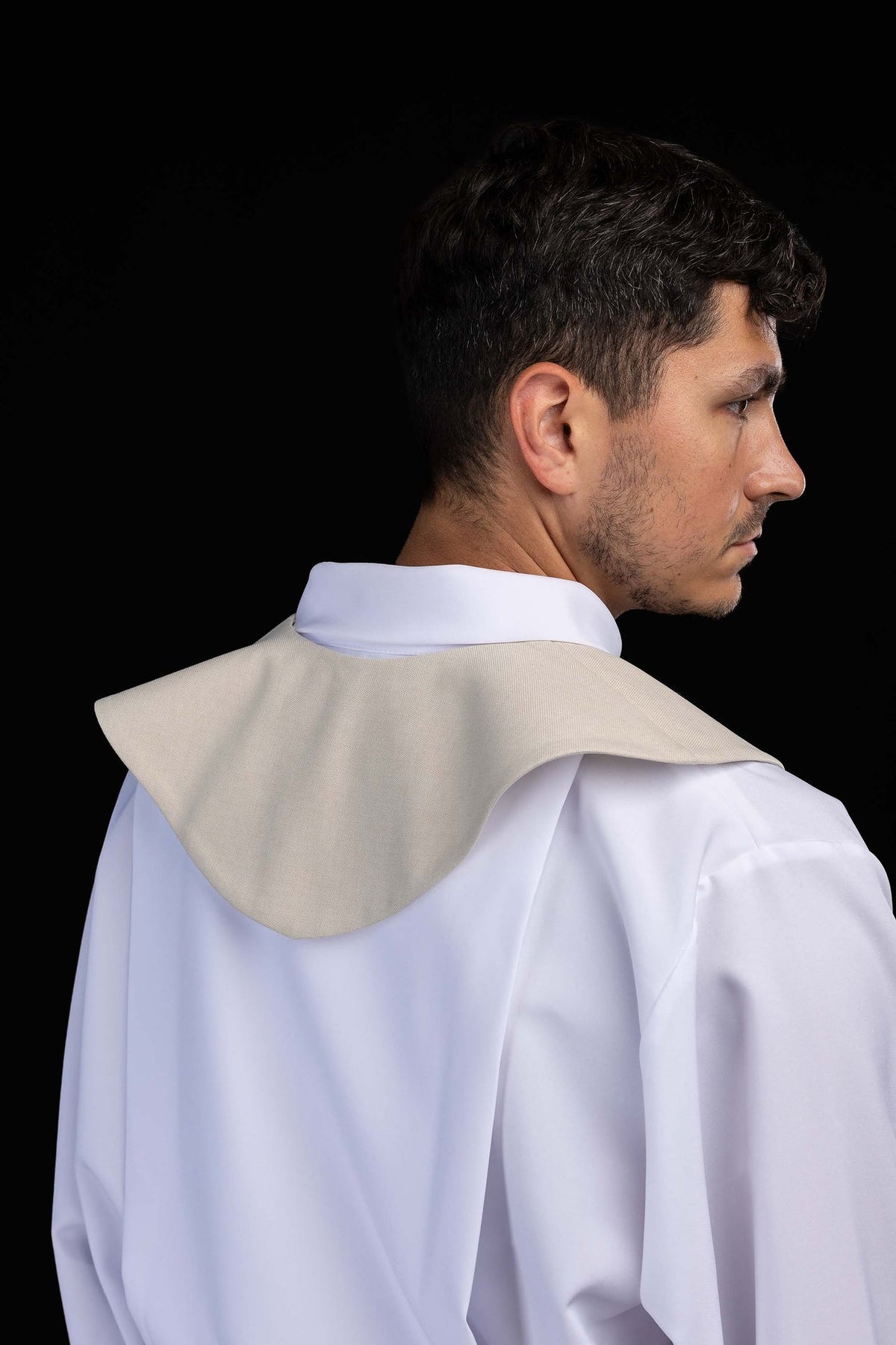 Palliotto da lettore avorio con ricamo IHS