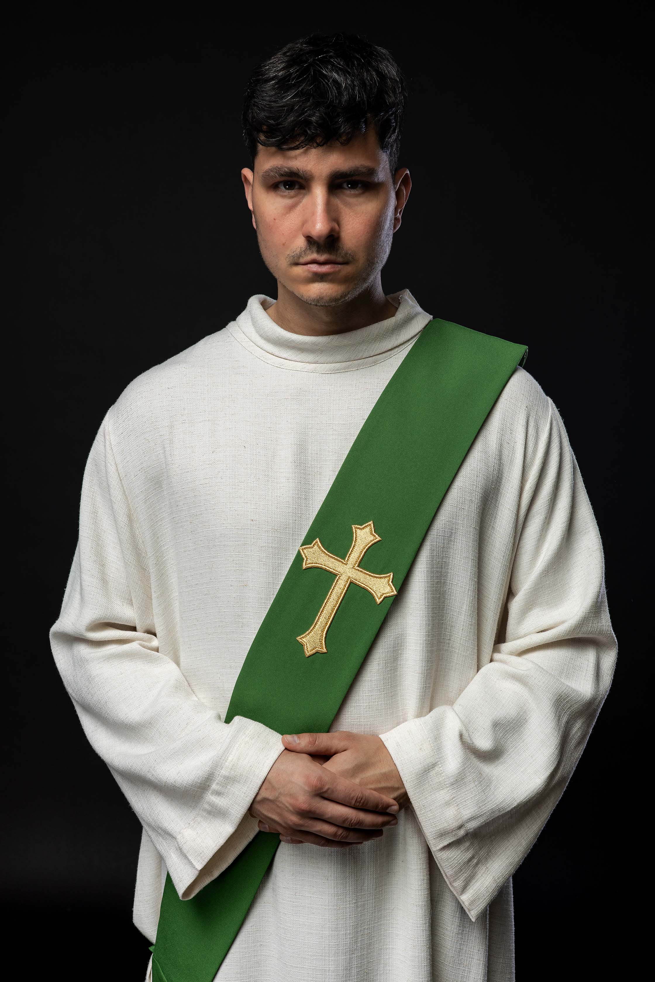 Stola diaconale Verde Croce
