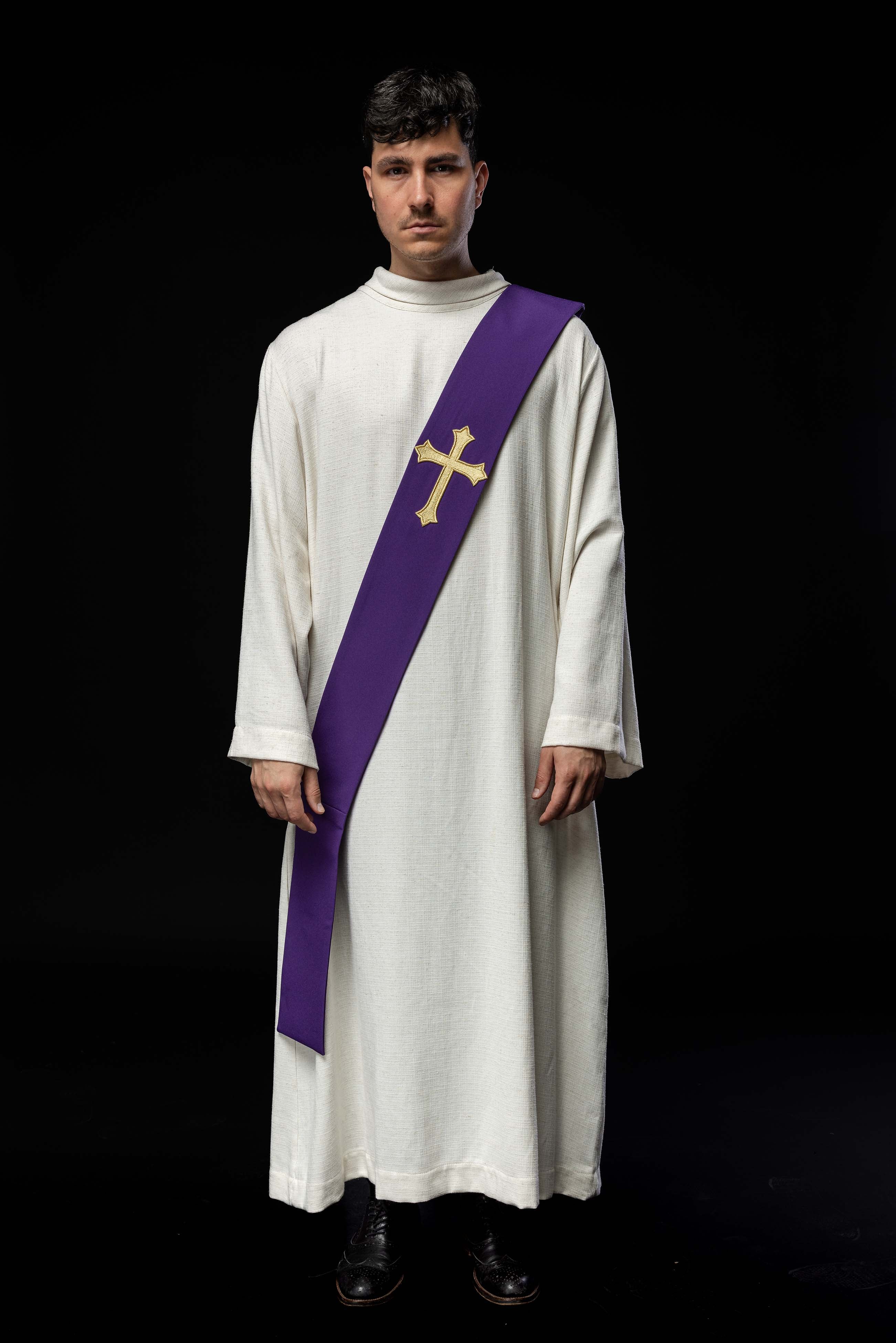 Stola diaconale viola Croce