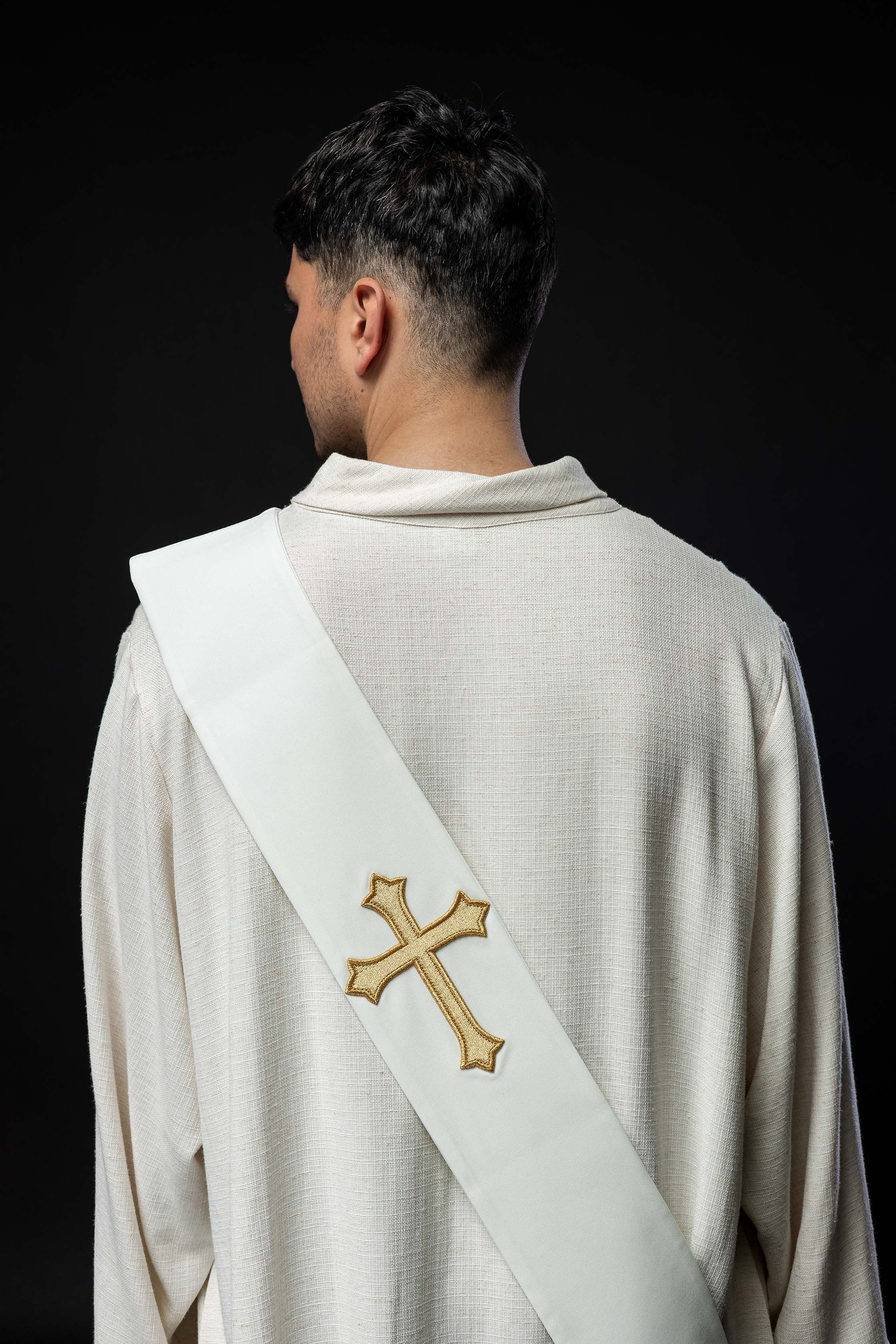 Stola diaconale con ricamo Croce
