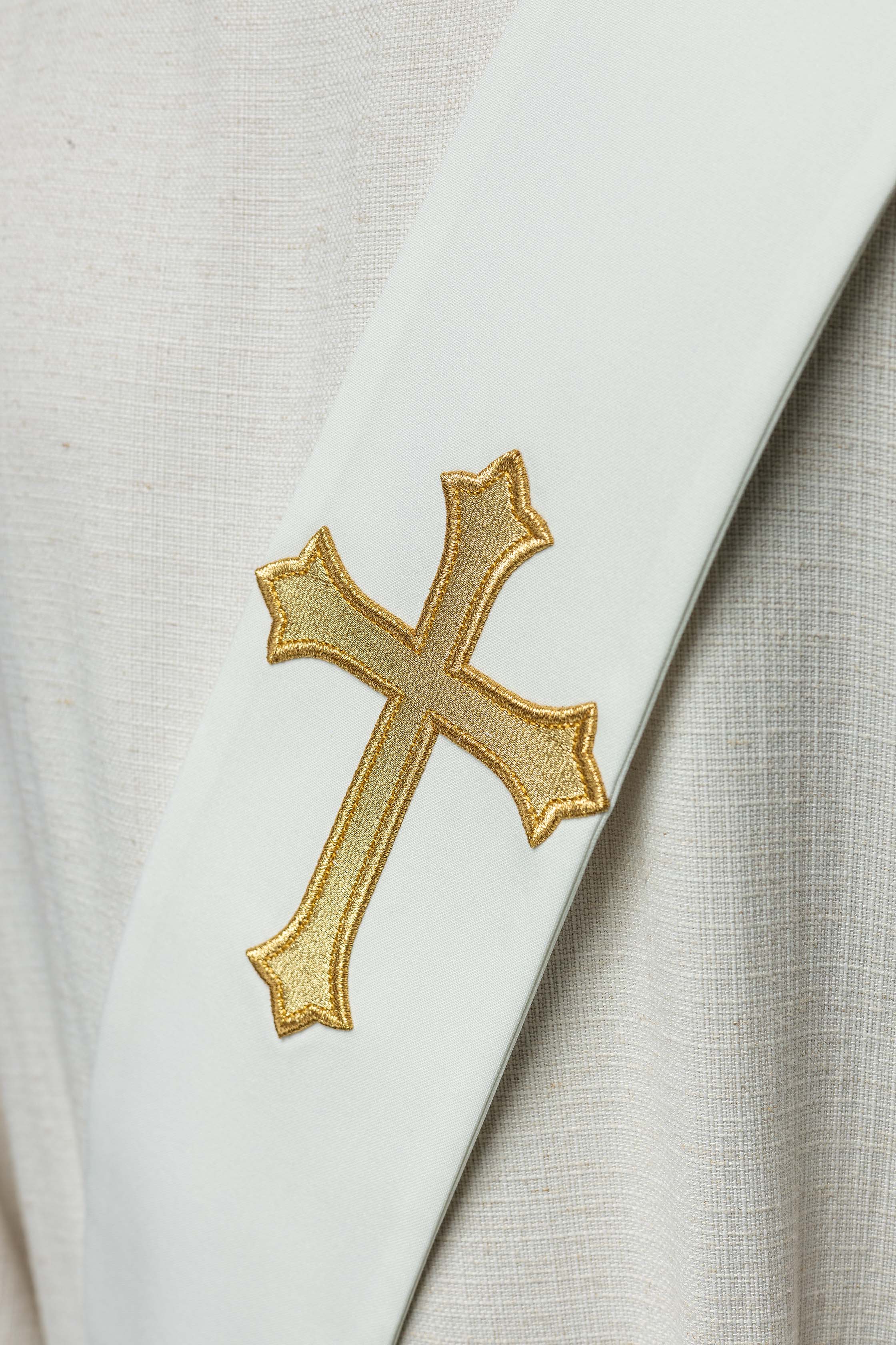 Stola diaconale con ricamo Croce