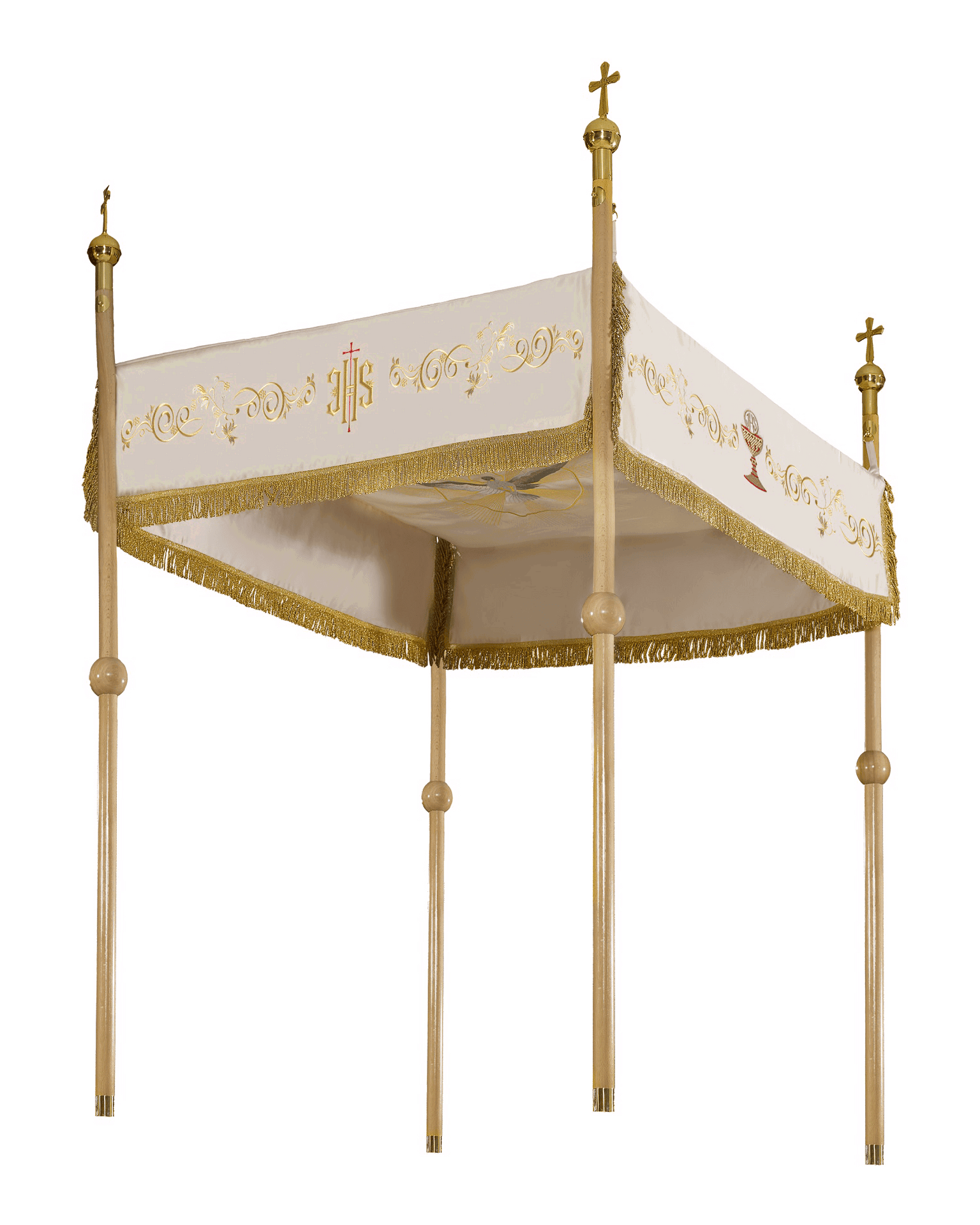 Baldachim liturgiczny ecru z Barankiem 140 x 160 cm