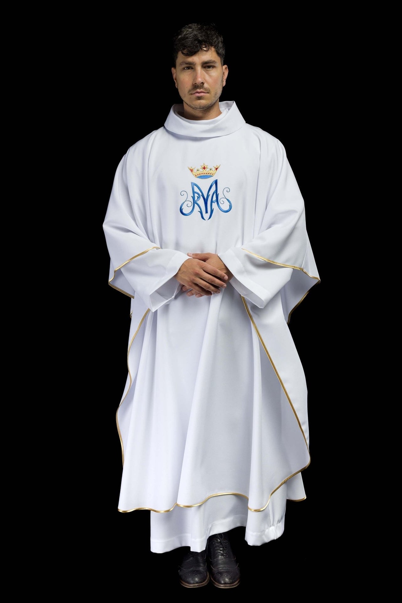 Biały ornat liturgiczny maryjny