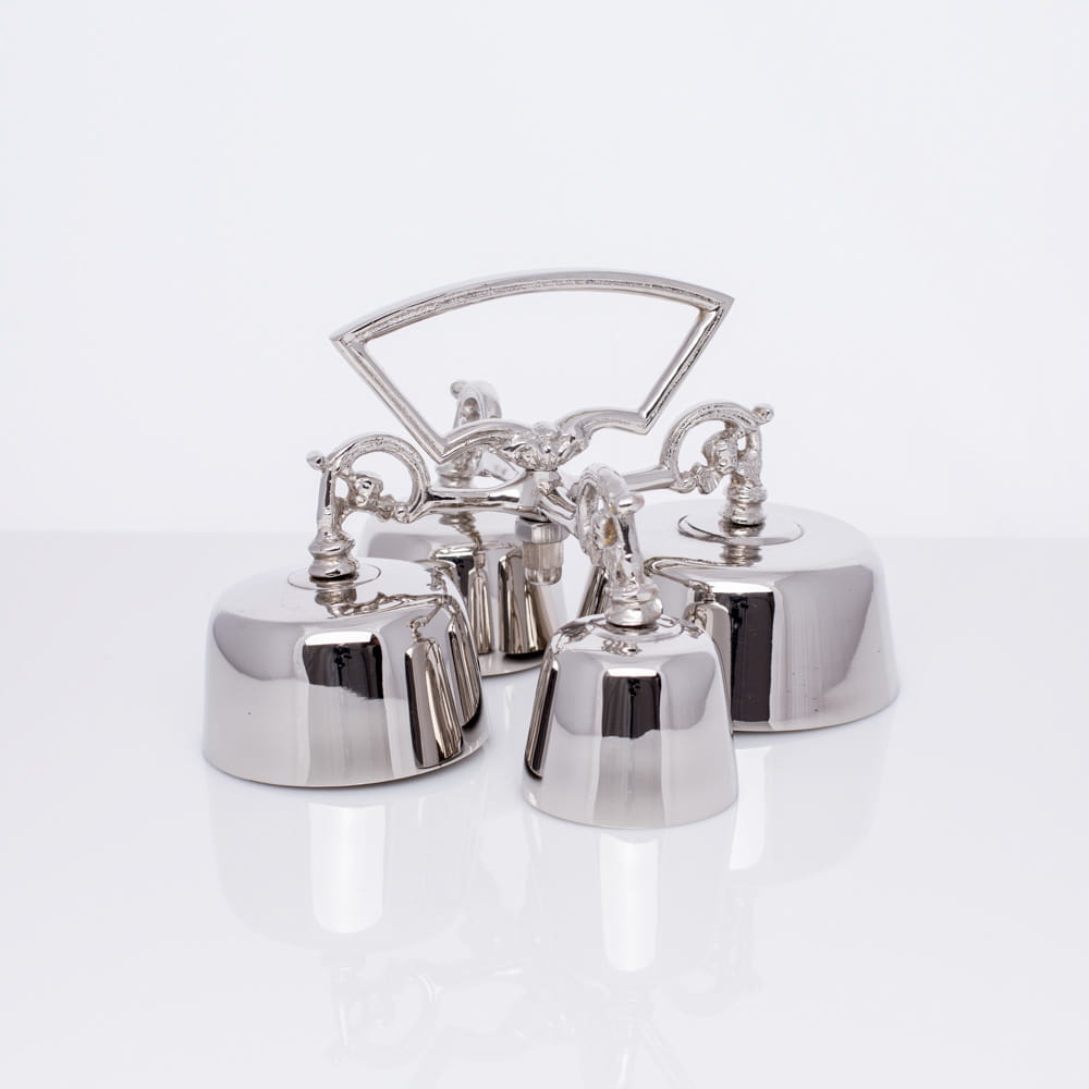 Campanelli quadrupli - ottone - nichel 78611N - PERILPRETE.IT