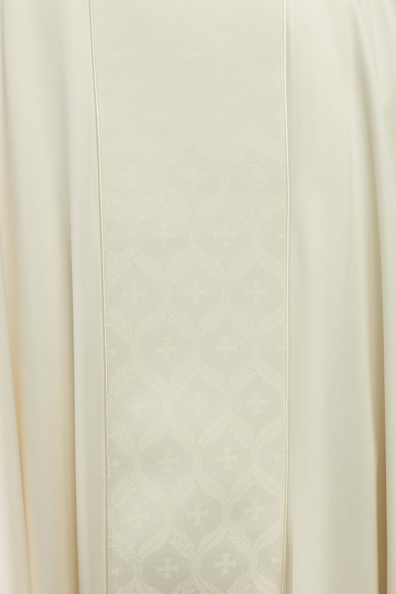 Casula écru con banda jacquard decorata con croci KOR/402/05/53 - PERILPRETE.IT