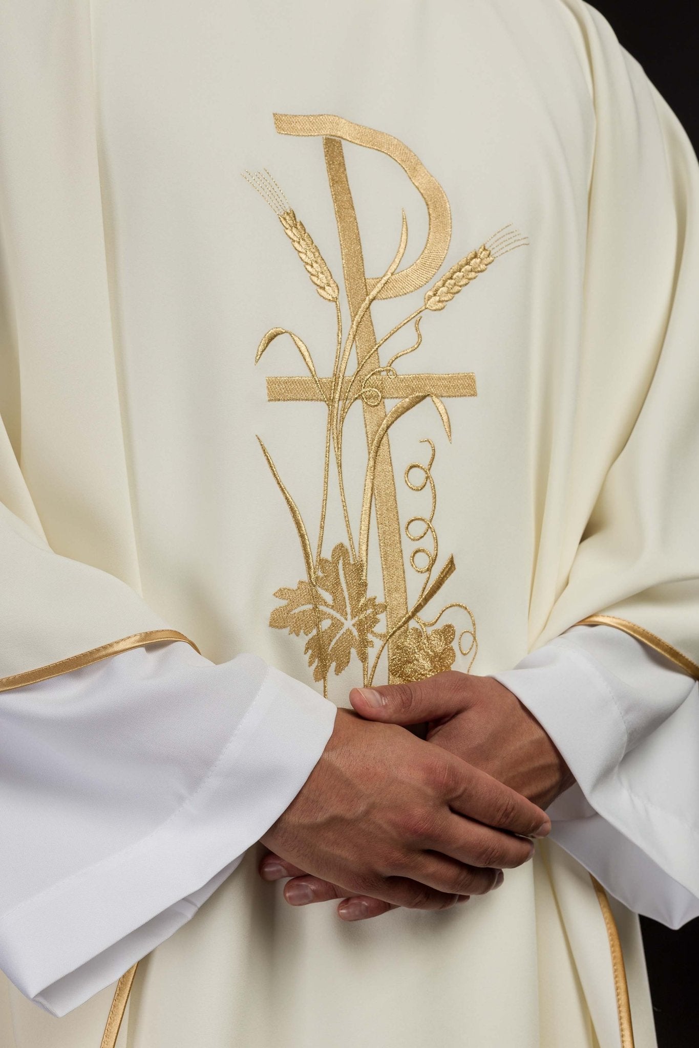 Casula Écru ricamata KOR/026/05/12 ECRU - PERILPRETE.IT