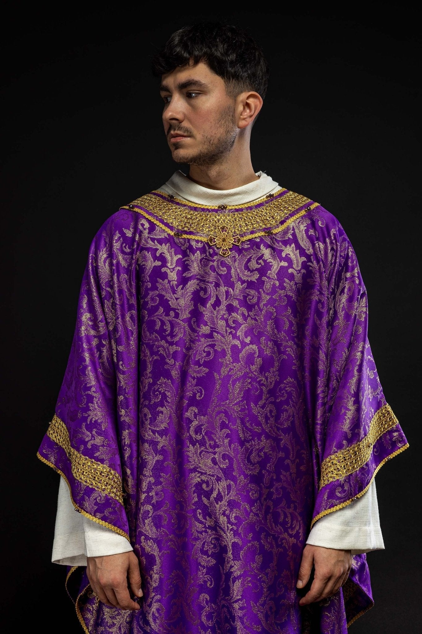 Casula fatta a mano con pietre naturali Handmade 7010 Viola HM/7010/03/90 - PERILPRETE.IT