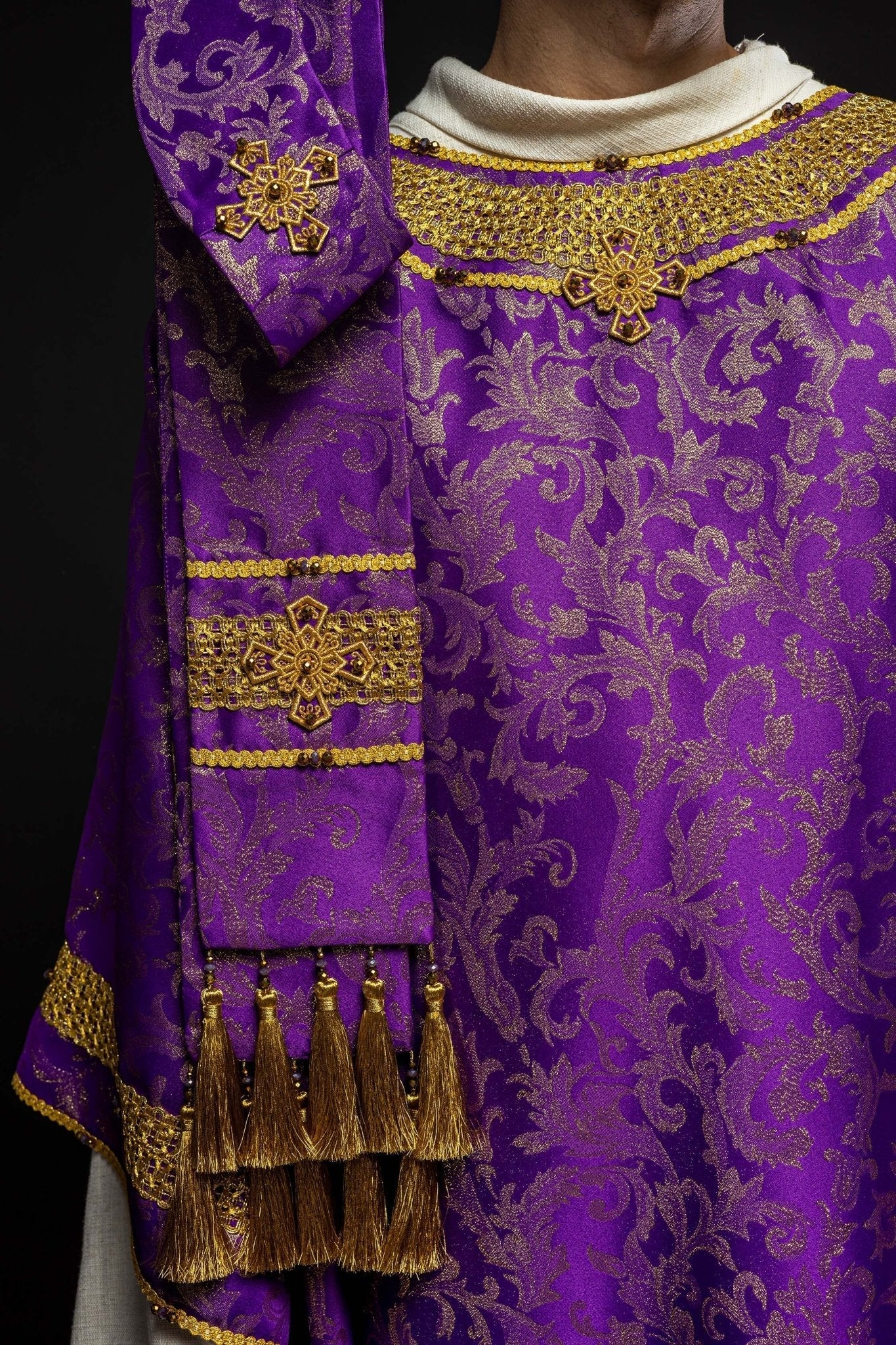 Casula fatta a mano con pietre naturali Handmade 7010 Viola HM/7010/03/90 - PERILPRETE.IT