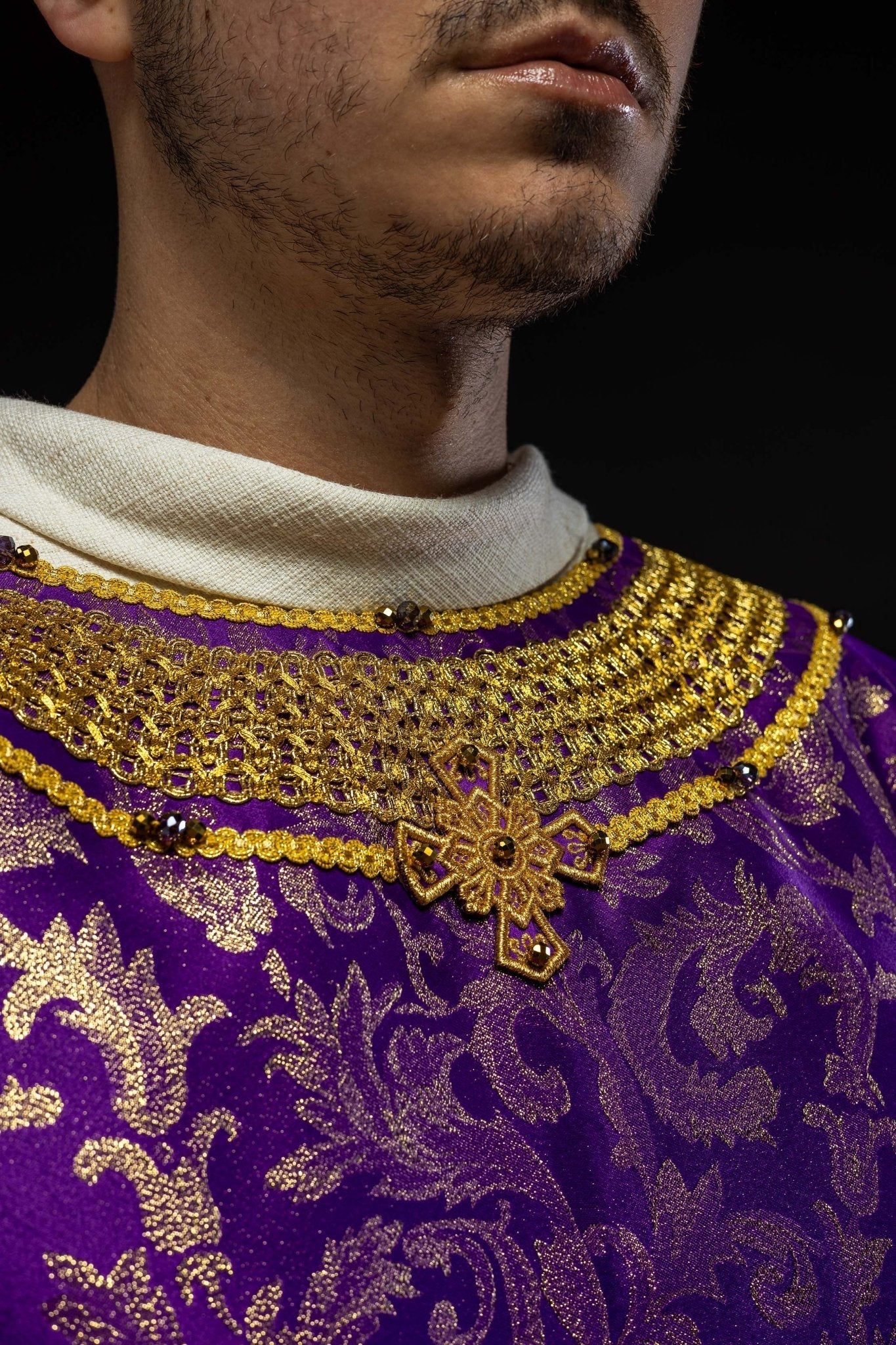 Casula fatta a mano con pietre naturali Handmade 7010 Viola HM/7010/03/90 - PERILPRETE.IT