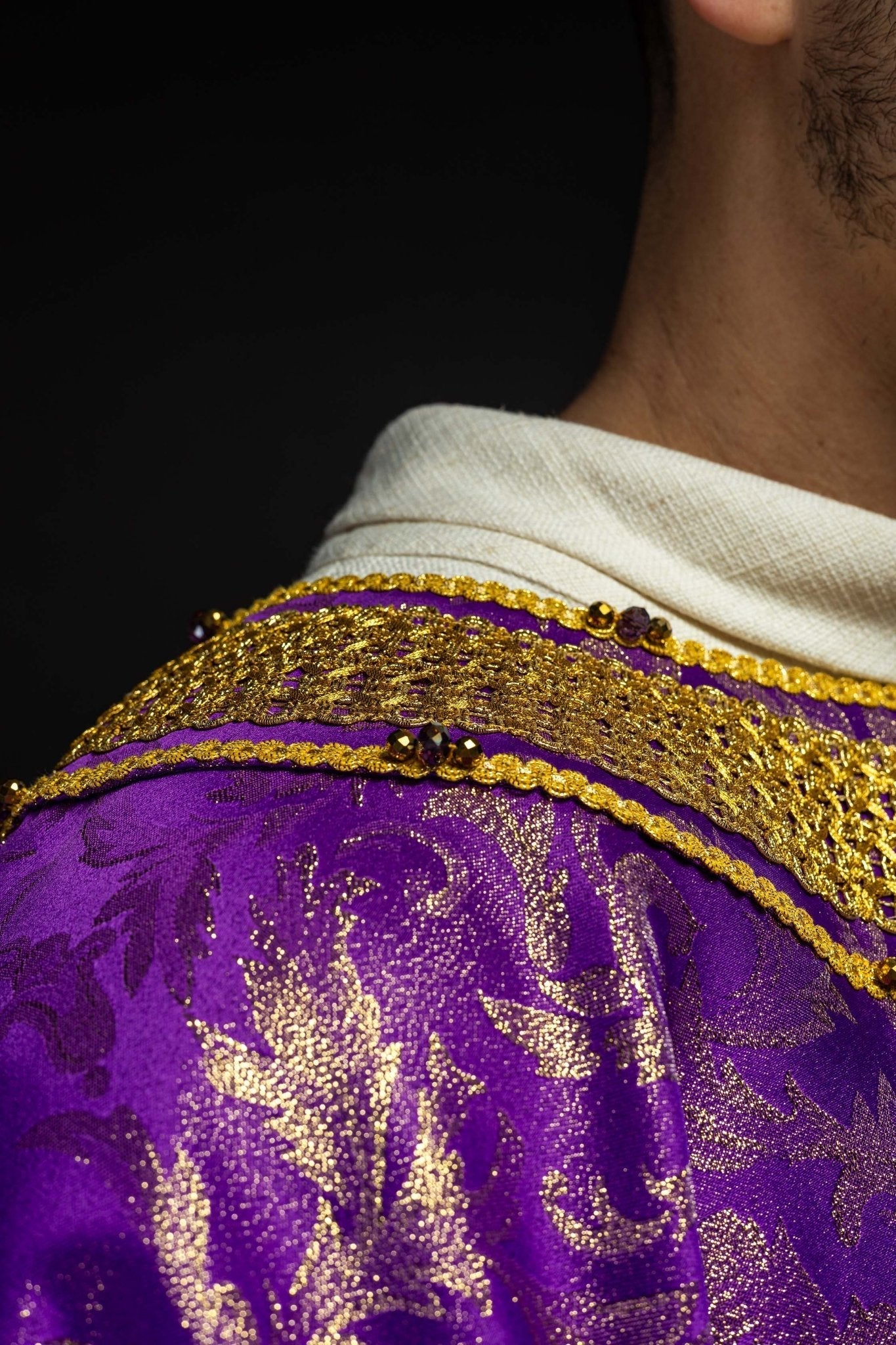 Casula fatta a mano con pietre naturali Handmade 7010 Viola HM/7010/03/90 - PERILPRETE.IT