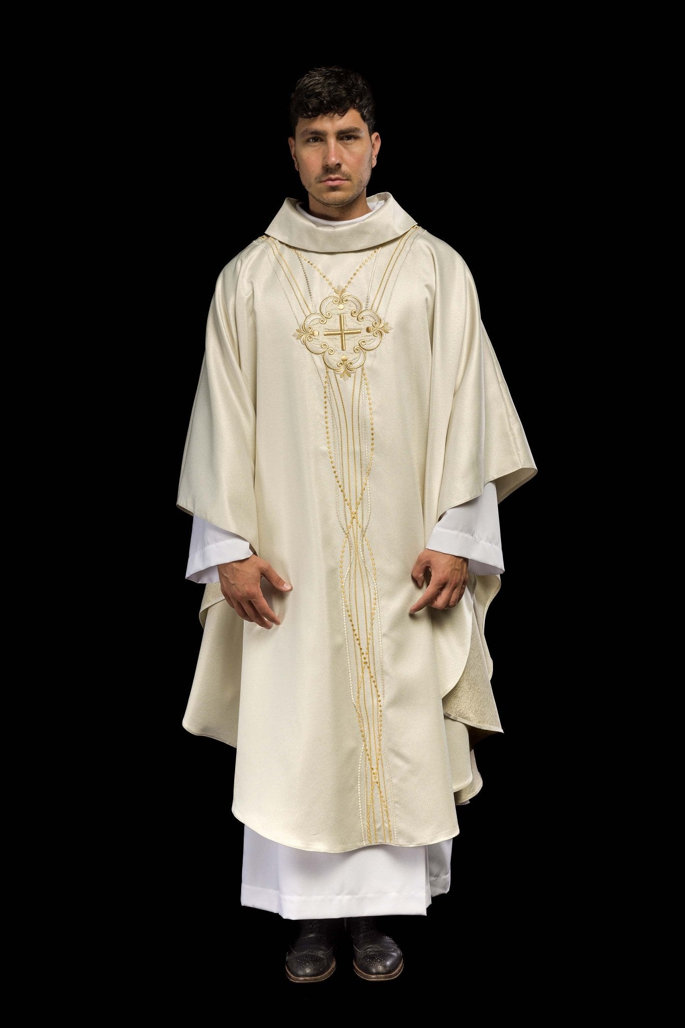 Casula in tessuto lucente ispirato al rosario LE/7016/05 - PERILPRETE.IT
