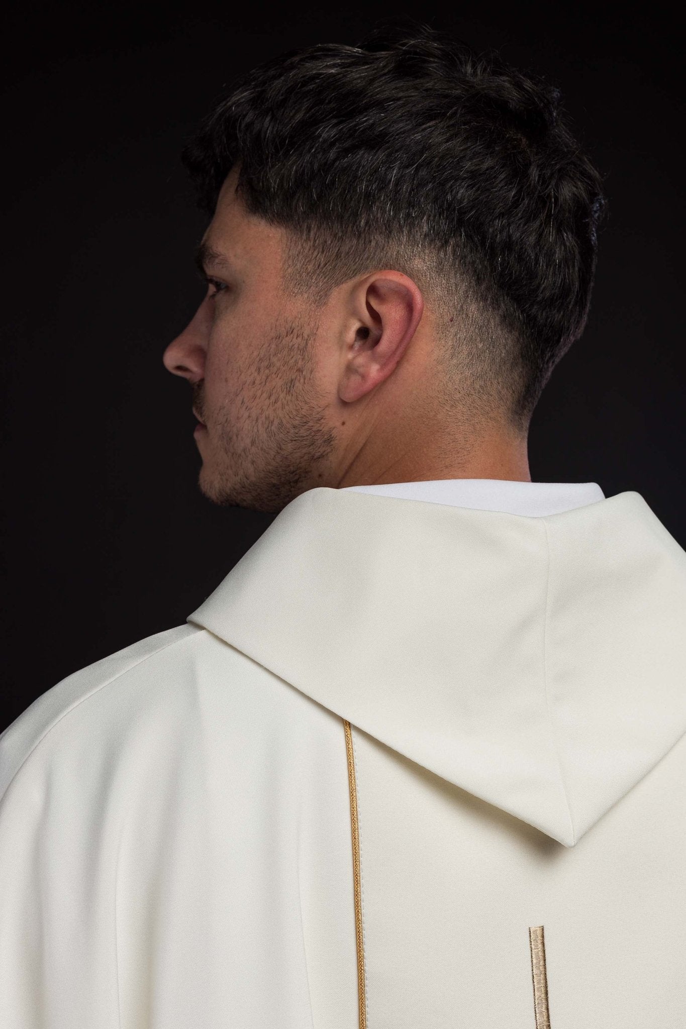 Casula ricamata con motivi di croce e spighe écru KOR/114/05/01 ECRU - PERILPRETE.IT