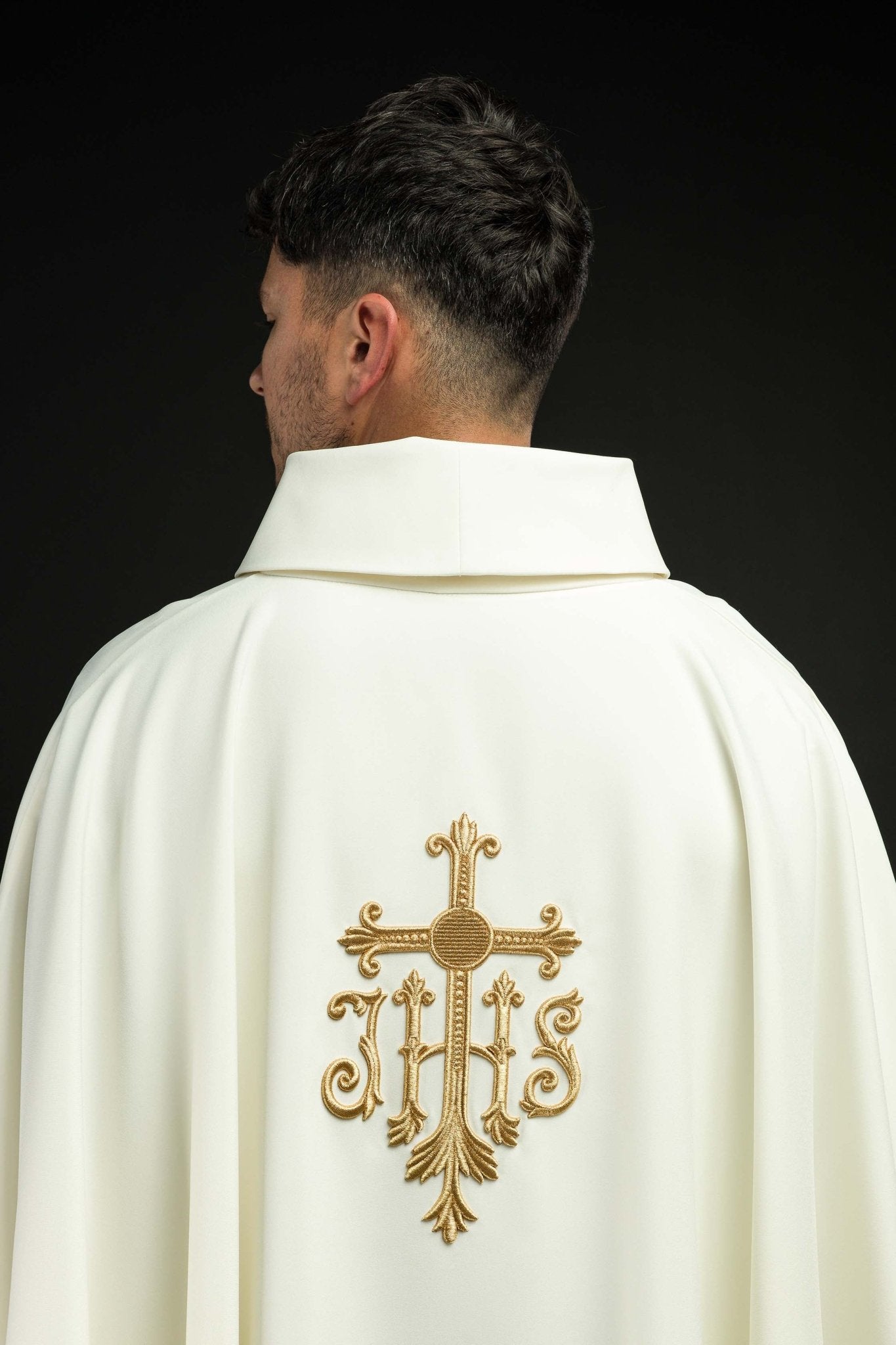 Casula ricamata Croce écru KOR/255/05/12 - PERILPRETE.IT