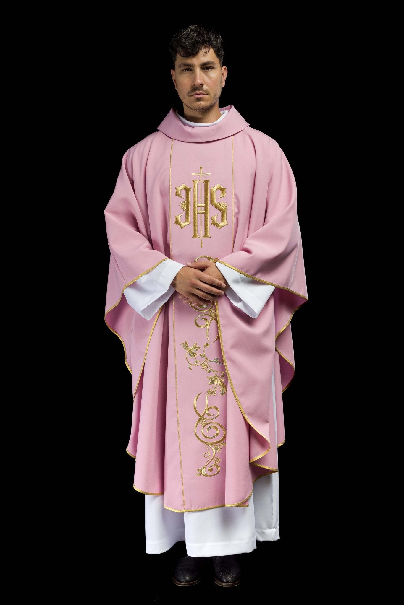 Casula Rosa ricamata IHS KOR/031/08/01 RÓŻ - PERILPRETE.IT