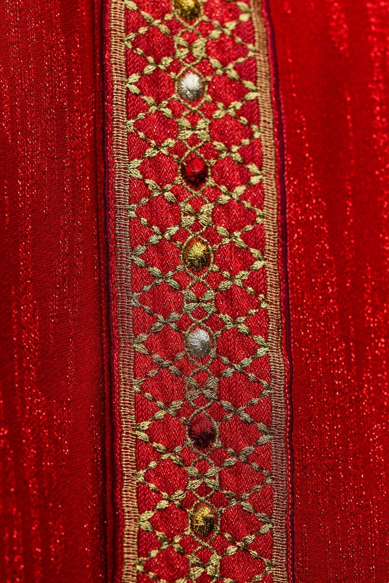 Casula Rossa con Fascia e Colletto Ricamati LE/7033/02 - PERILPRETE.IT
