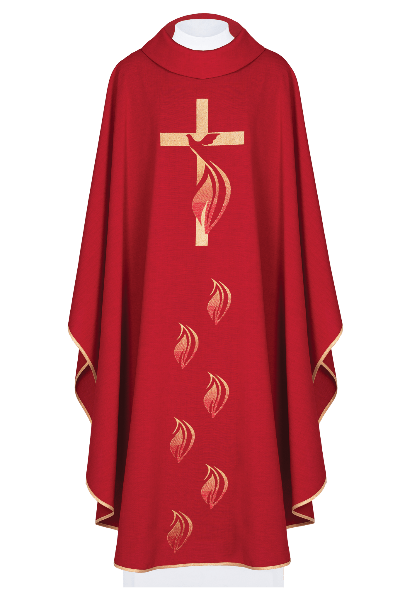 Casula rossa e ricamo dello Spirito Santo KOR/216/02/62 CZERWONY - PERILPRETE.IT
