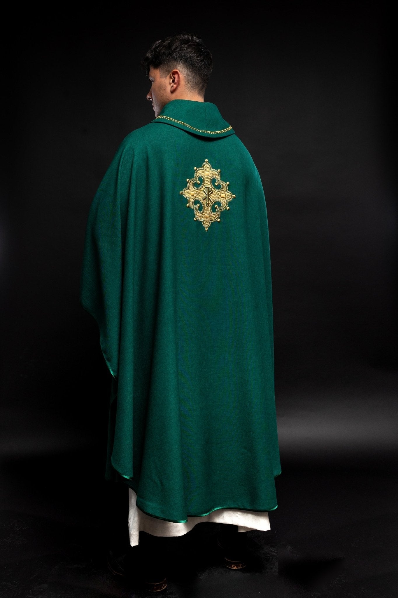 Casula verde con motivo PAX S - 7065 - 01 - 70 - PERILPRETE.IT