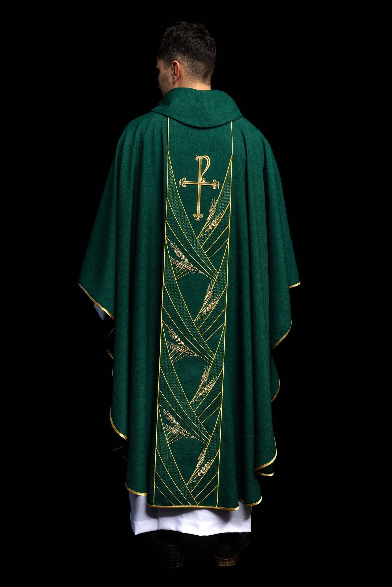 Casula verde con stolone ricamato Pax LE/7050/01 - PERILPRETE.IT
