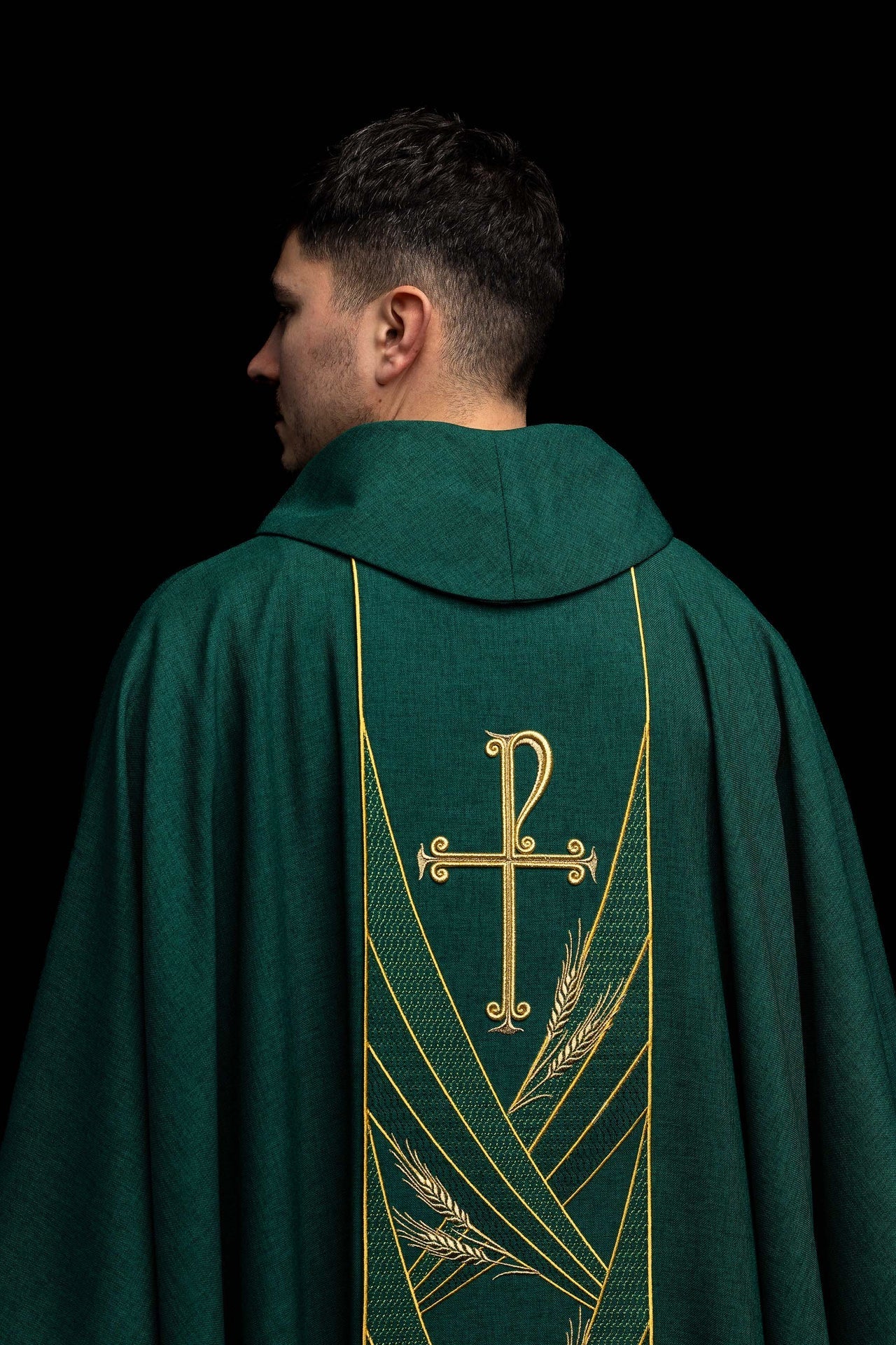 Casula verde con stolone ricamato Pax LE/7050/01 - PERILPRETE.IT