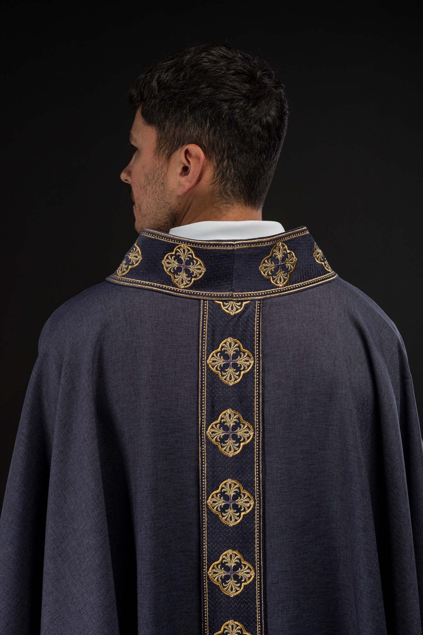 Casula viola classica cintura stretta S-7069-03-70 - PERILPRETE.IT