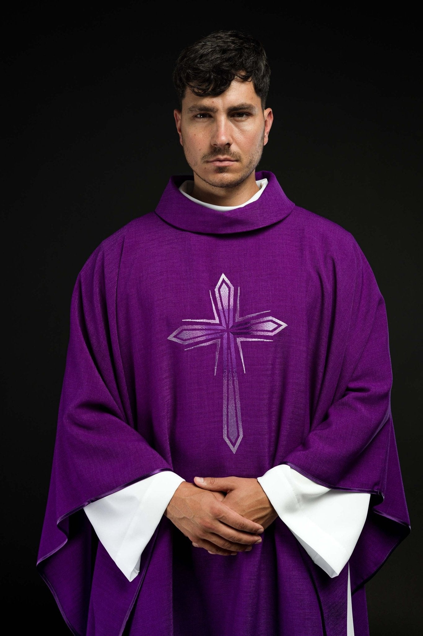 Casula Viola ricamo Croce HA7034-03 FIOLET - PERILPRETE.IT