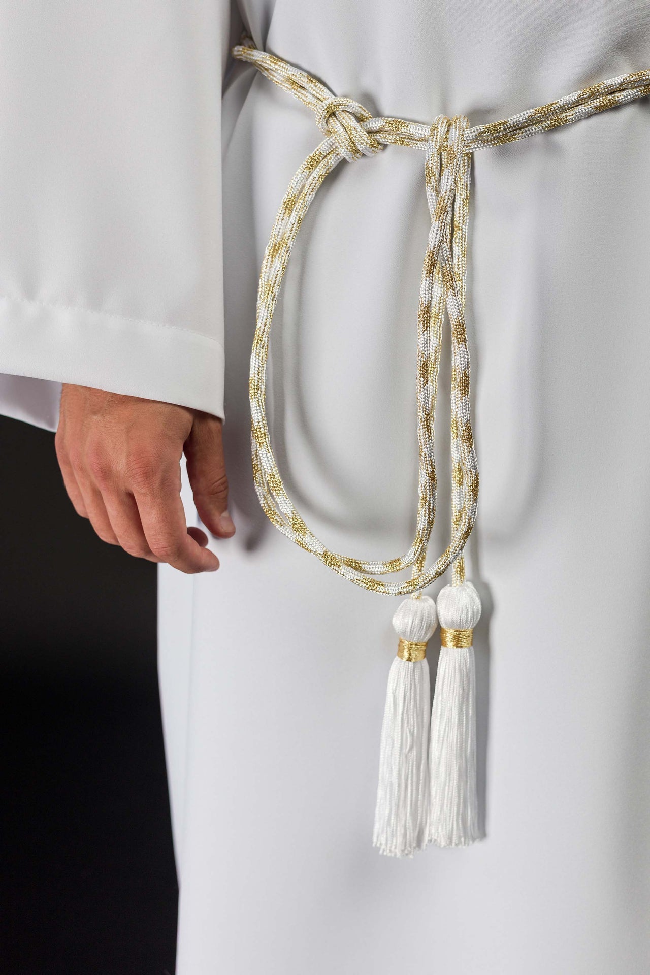Cingolo liturgico bianco e oro CIN/804 - PERILPRETE.IT