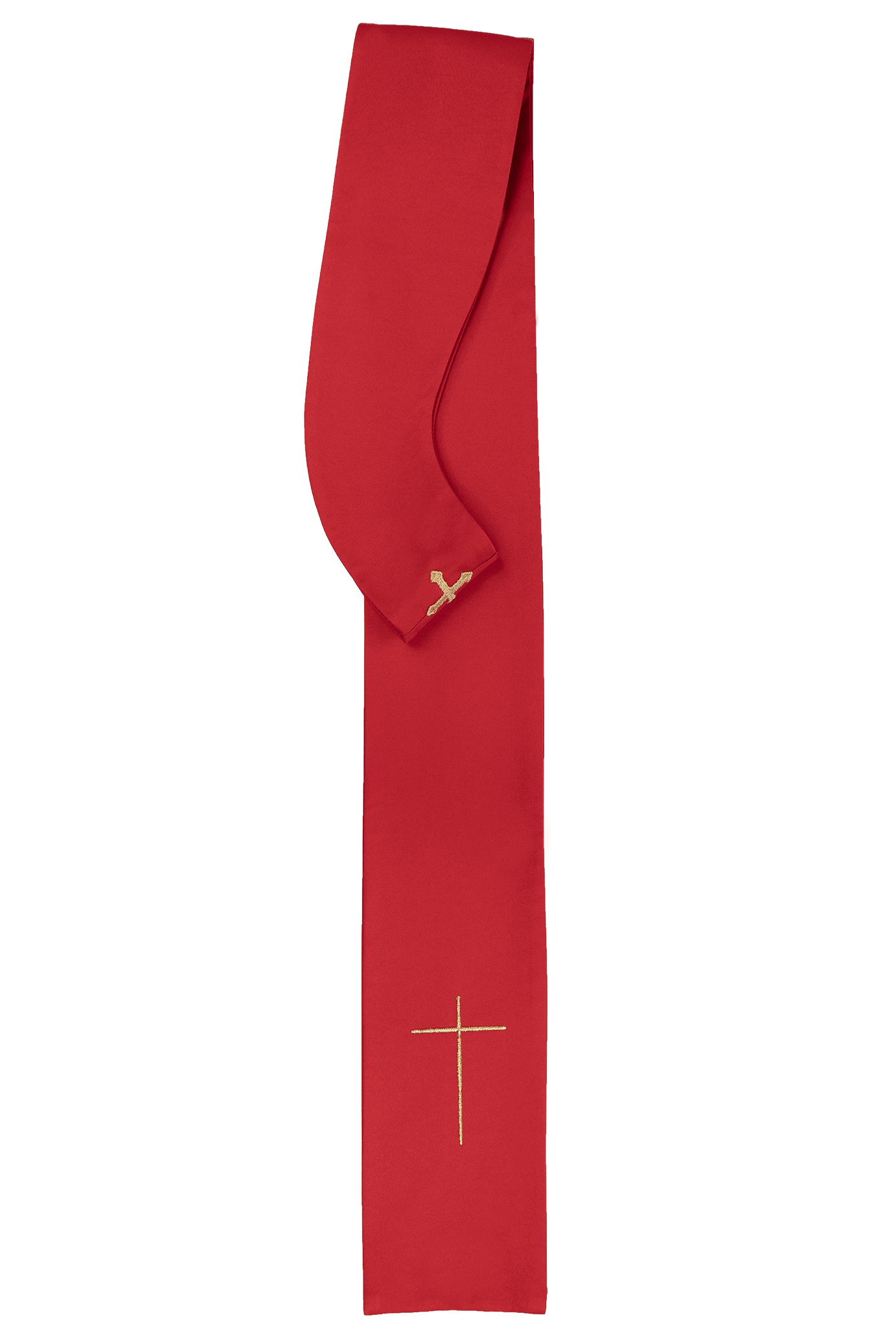 Casula Rossa con ricamata stile minimalista