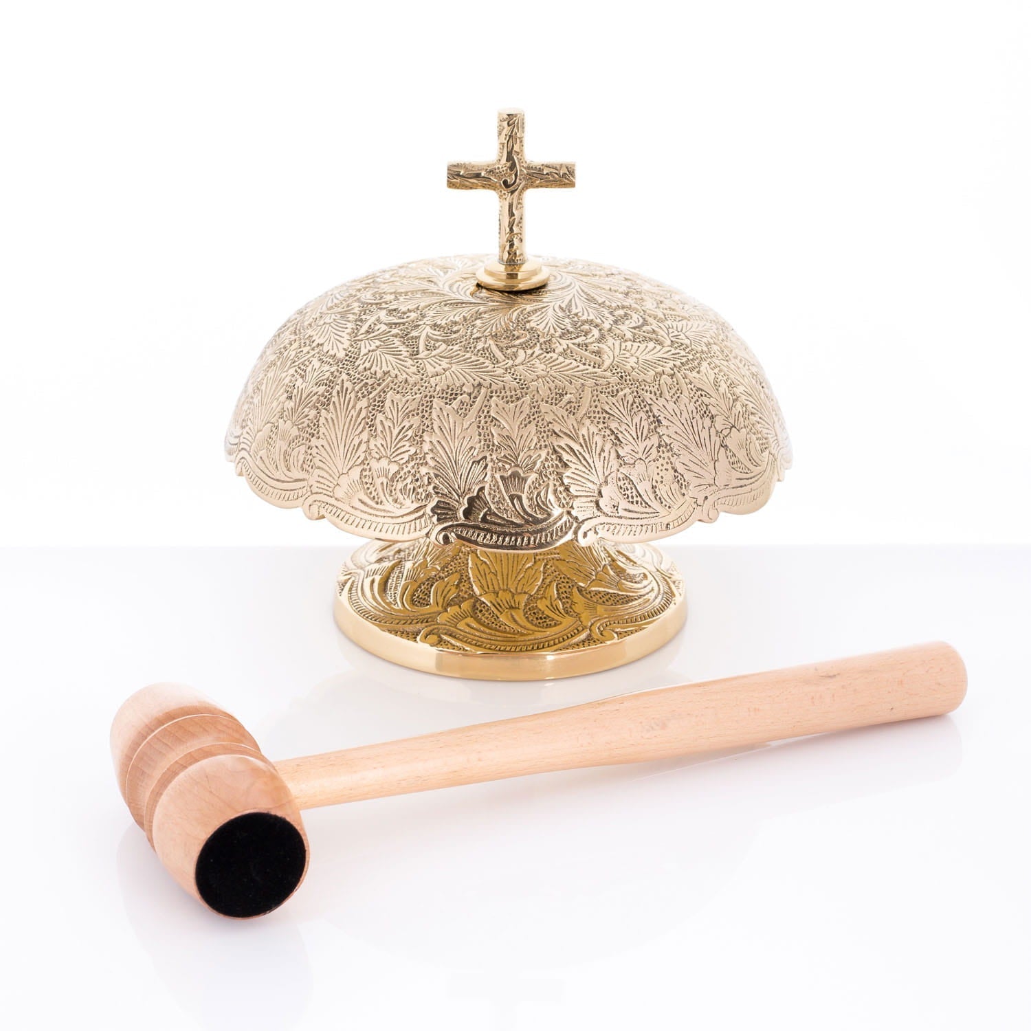 Gong - ottone - martello di legno P115 - PERILPRETE.IT