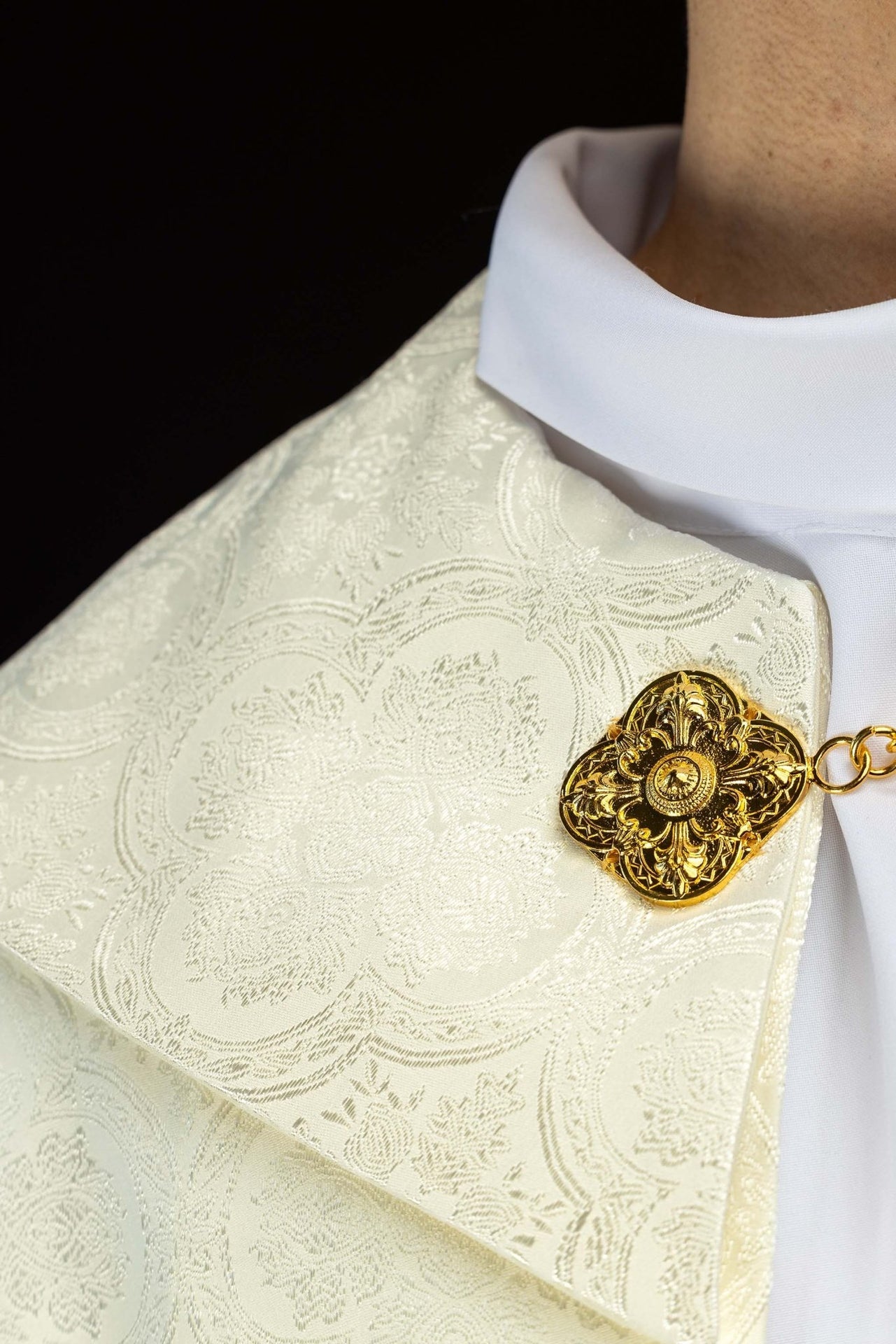 Kapa liturgiczna żakardowa ecru
