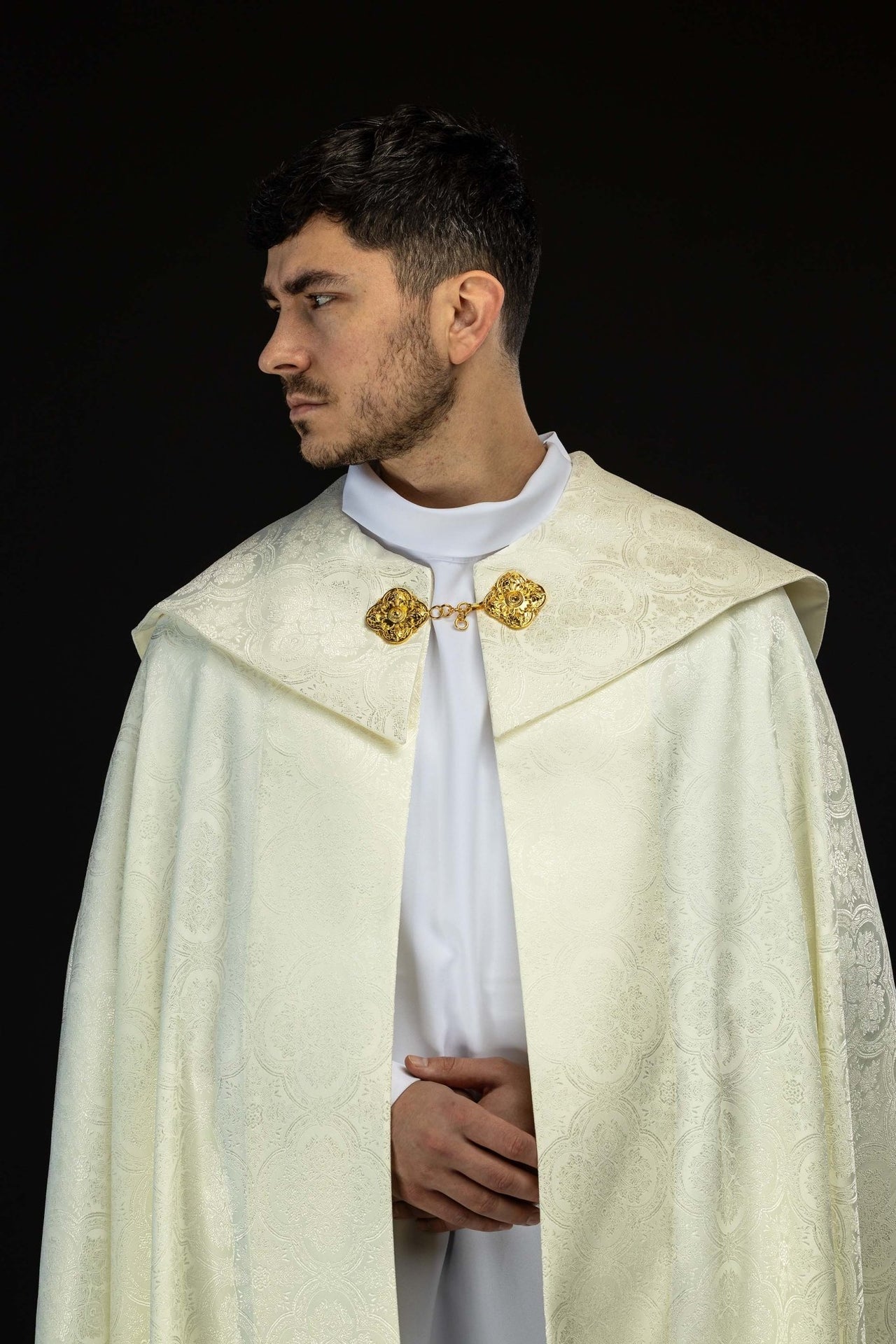 Kapa liturgiczna żakardowa ecru