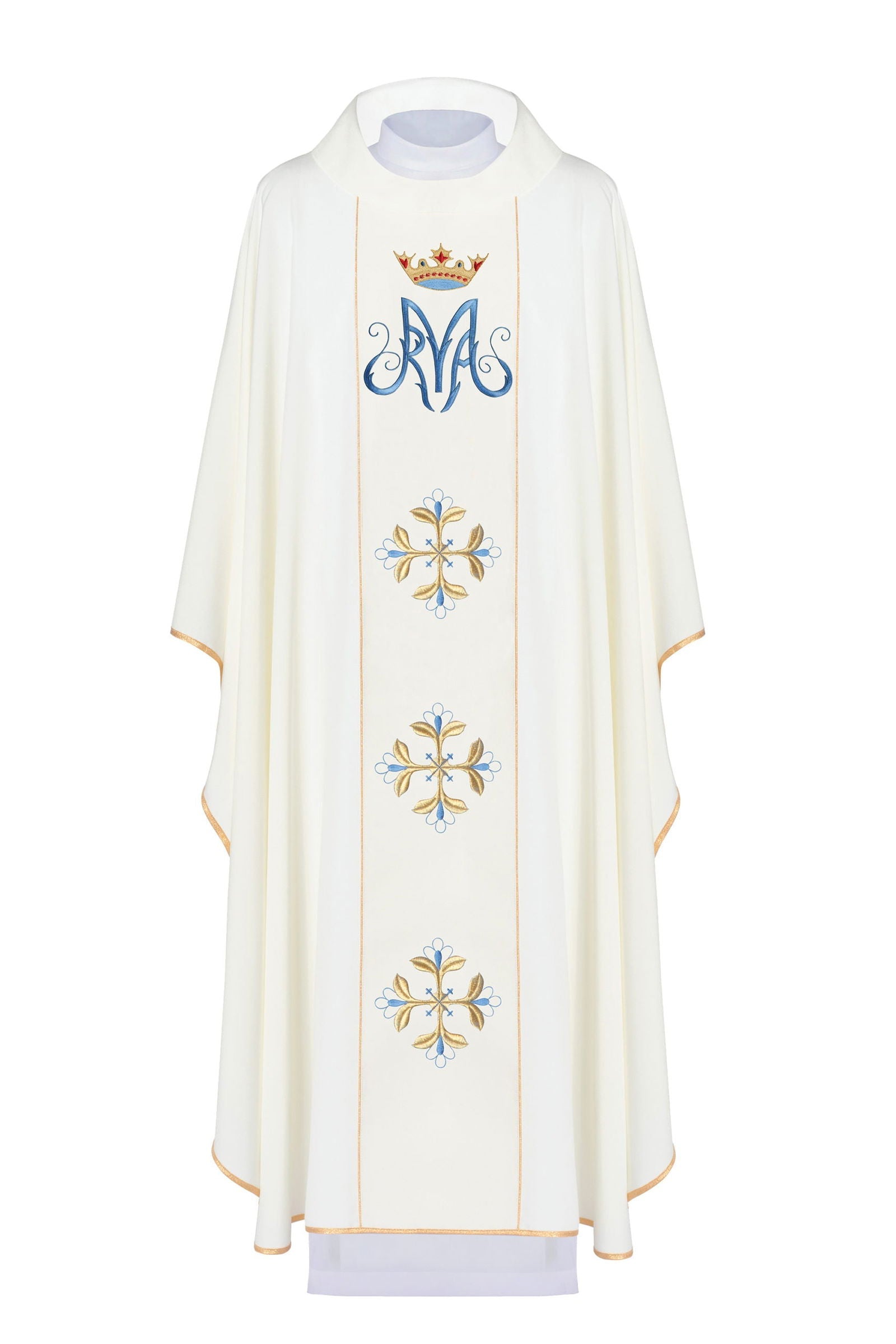 Casula liturgica mariana con fascia