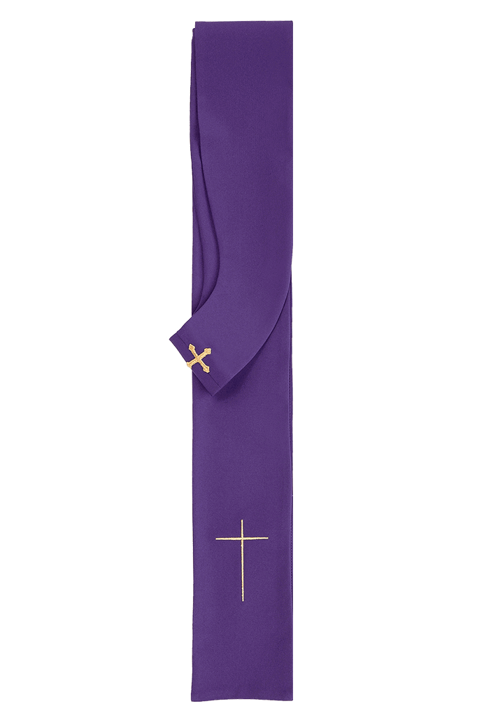 Casula Liturgica con ricamo lucido in colore viola