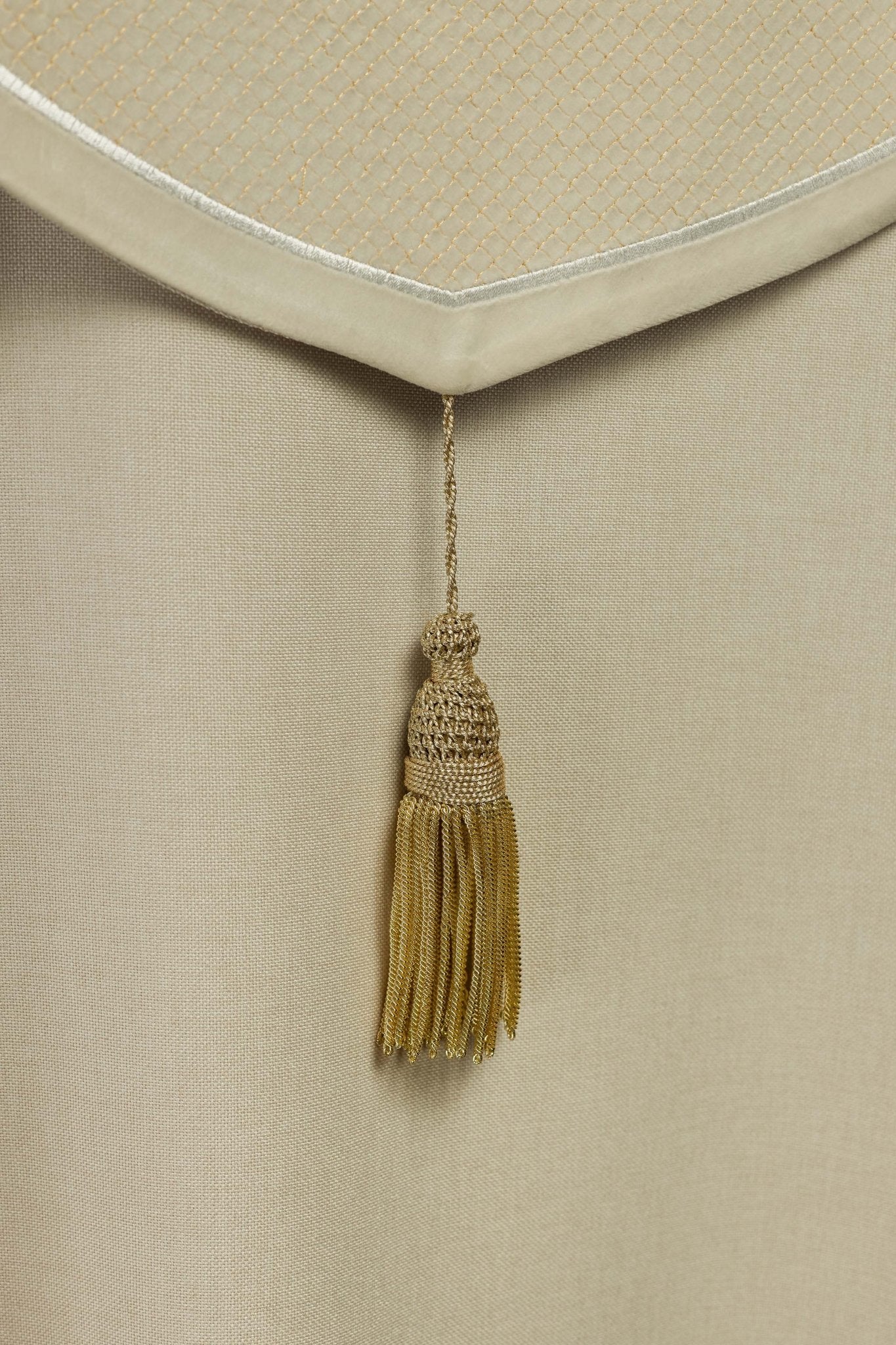 Piviale liturgico con banda in velluto écru e ricamo di croci LE/3029/05 145 cm - PERILPRETE.IT